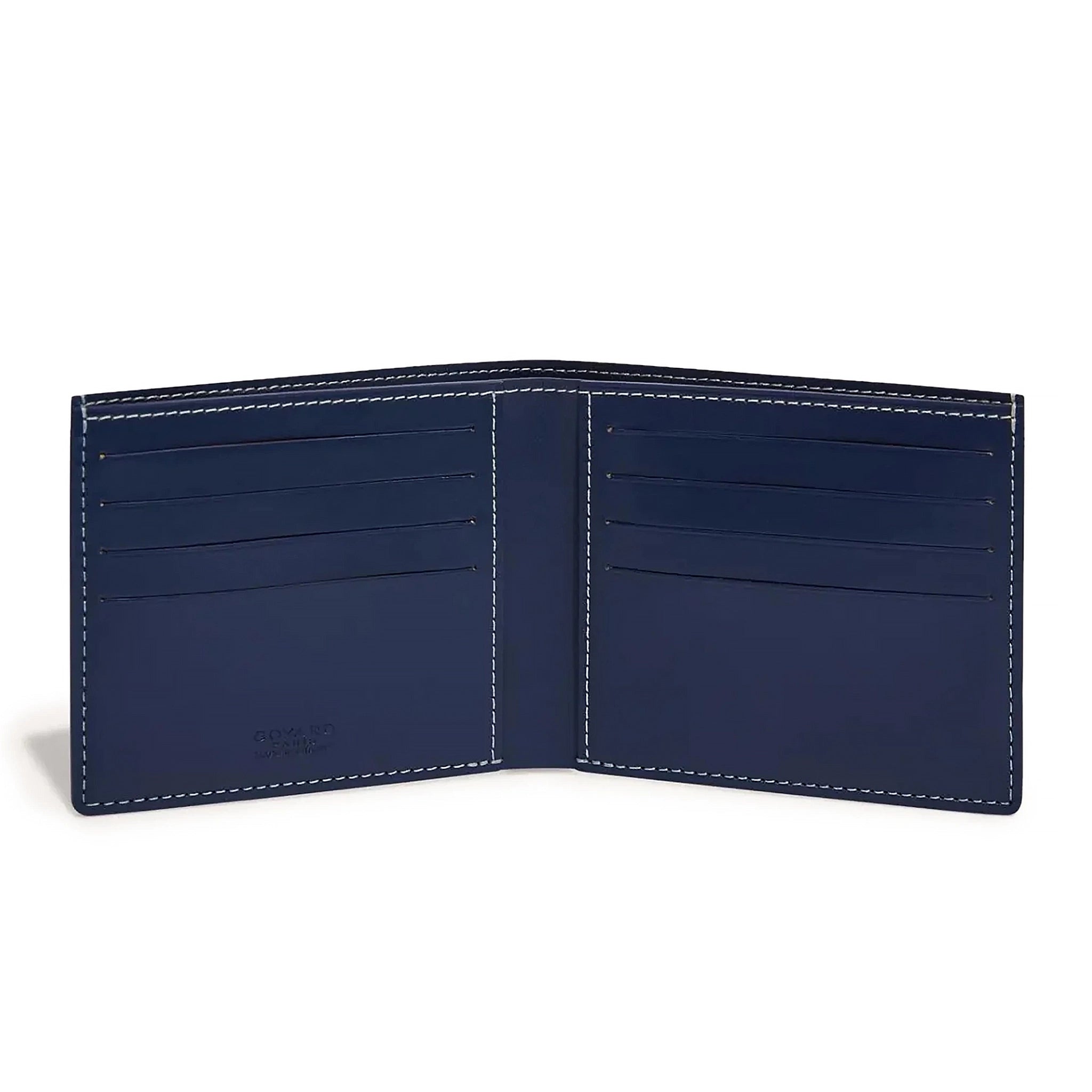 Open view of Goyard Victoire Navy Blue Wallet VICTO8PMLTY12CL12X
