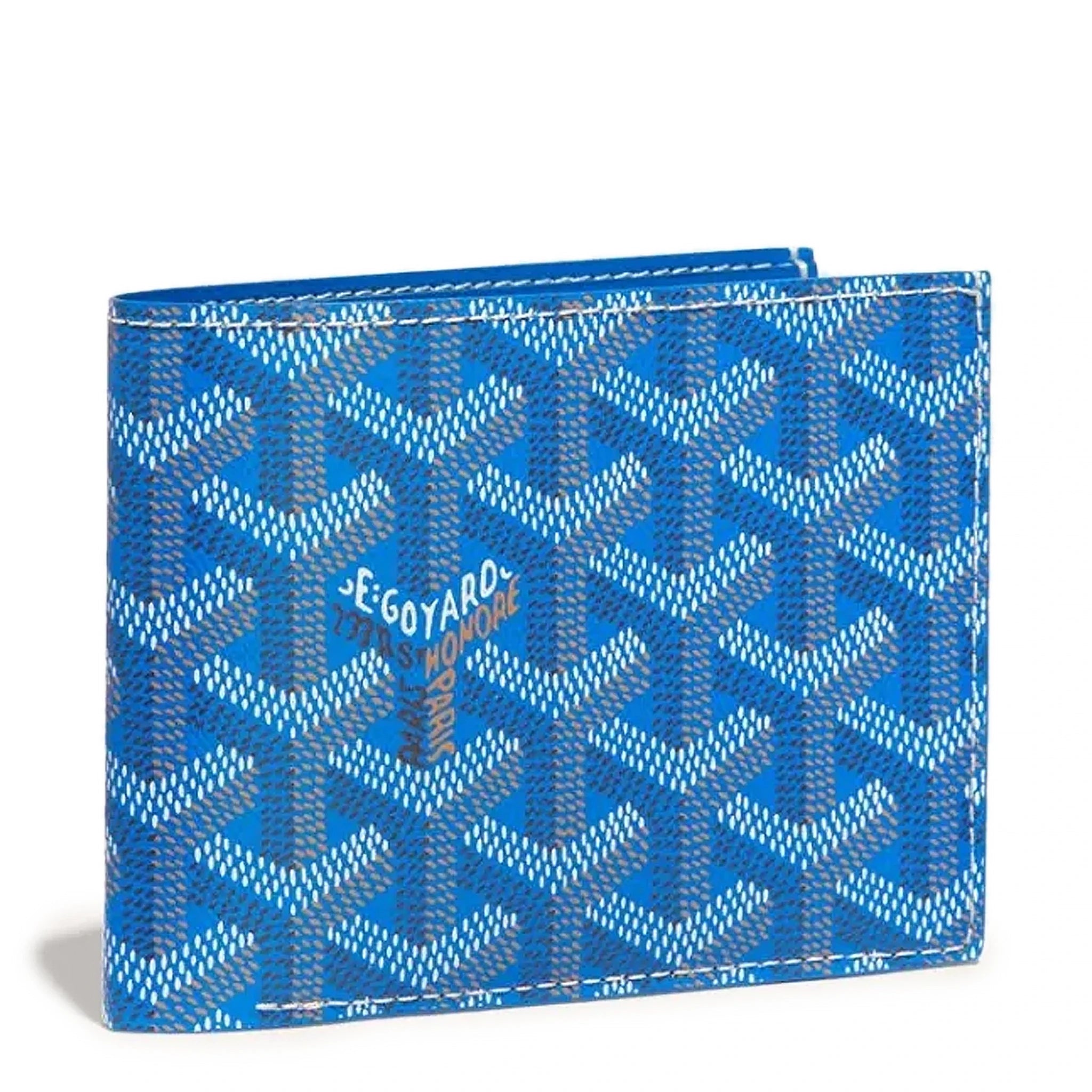 Front view of Goyard Victoire Sky Blue Wallet VICTO8PMLTY10CL10X