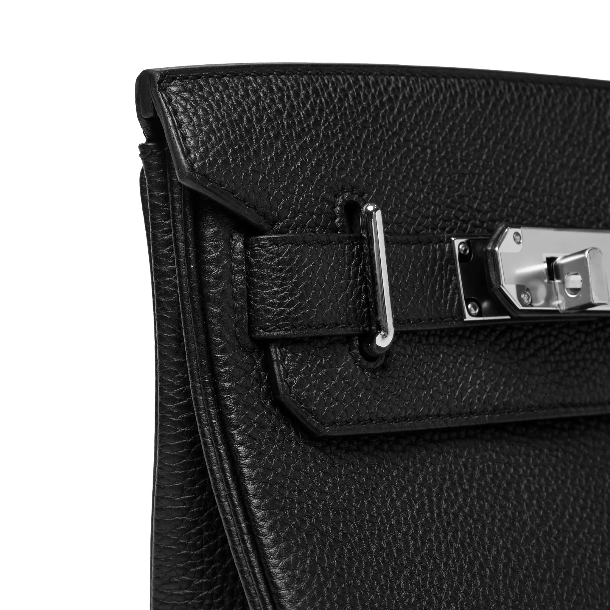 Detailed View of Hermes Hac a Dos PM Togo Calfskin Black Palladium Hardware Backpack