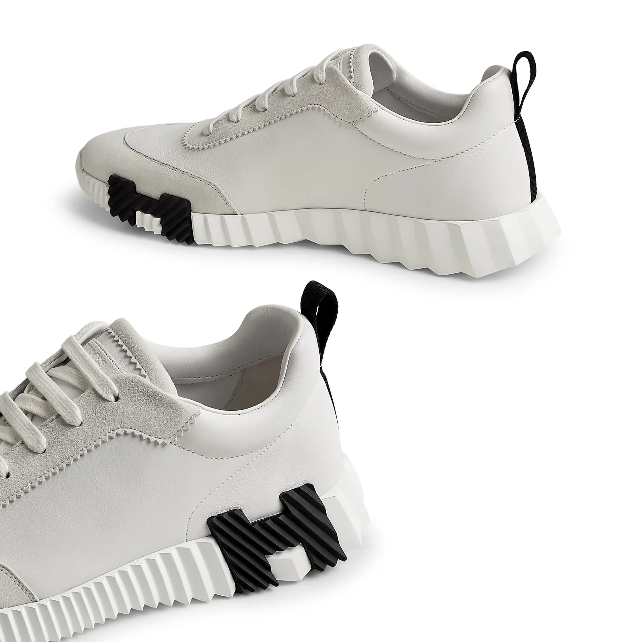 Side View of Hermès Paris Bouncing Calf Sneaker Blanc H242810ZH90400