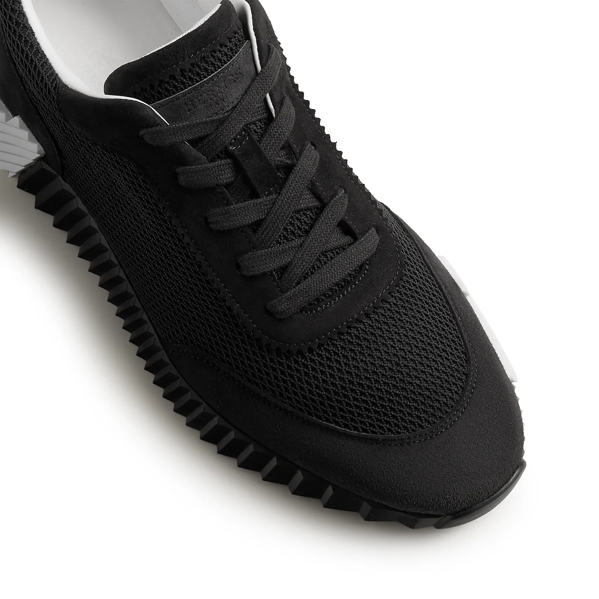 Upper View of Hermes Paris Bouncing Mesh Sneaker Noir H27100GZHAA400