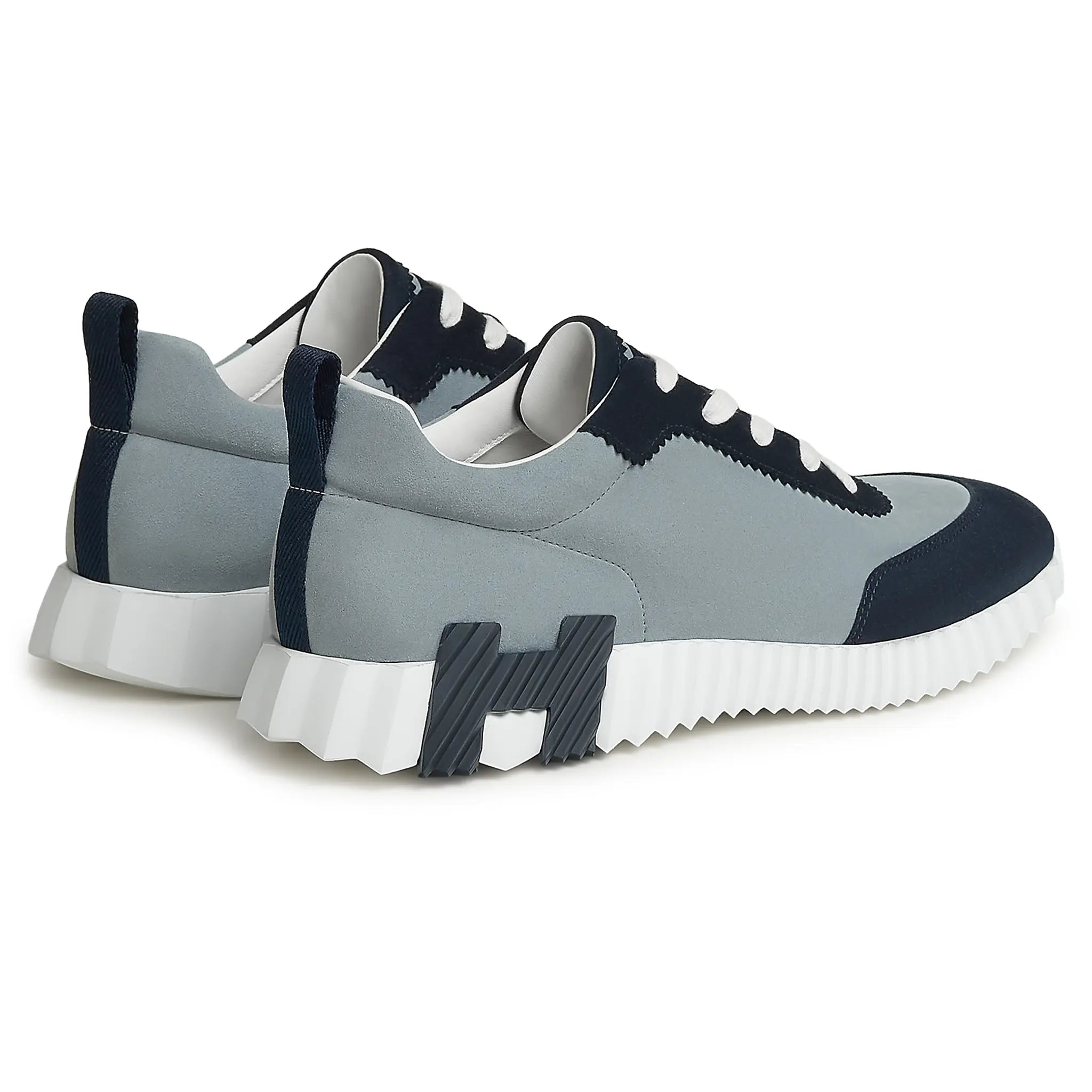 Back Side View of Hermes Paris Bouncing Sneaker Bleu Galet Marine H262851ZHBL410
