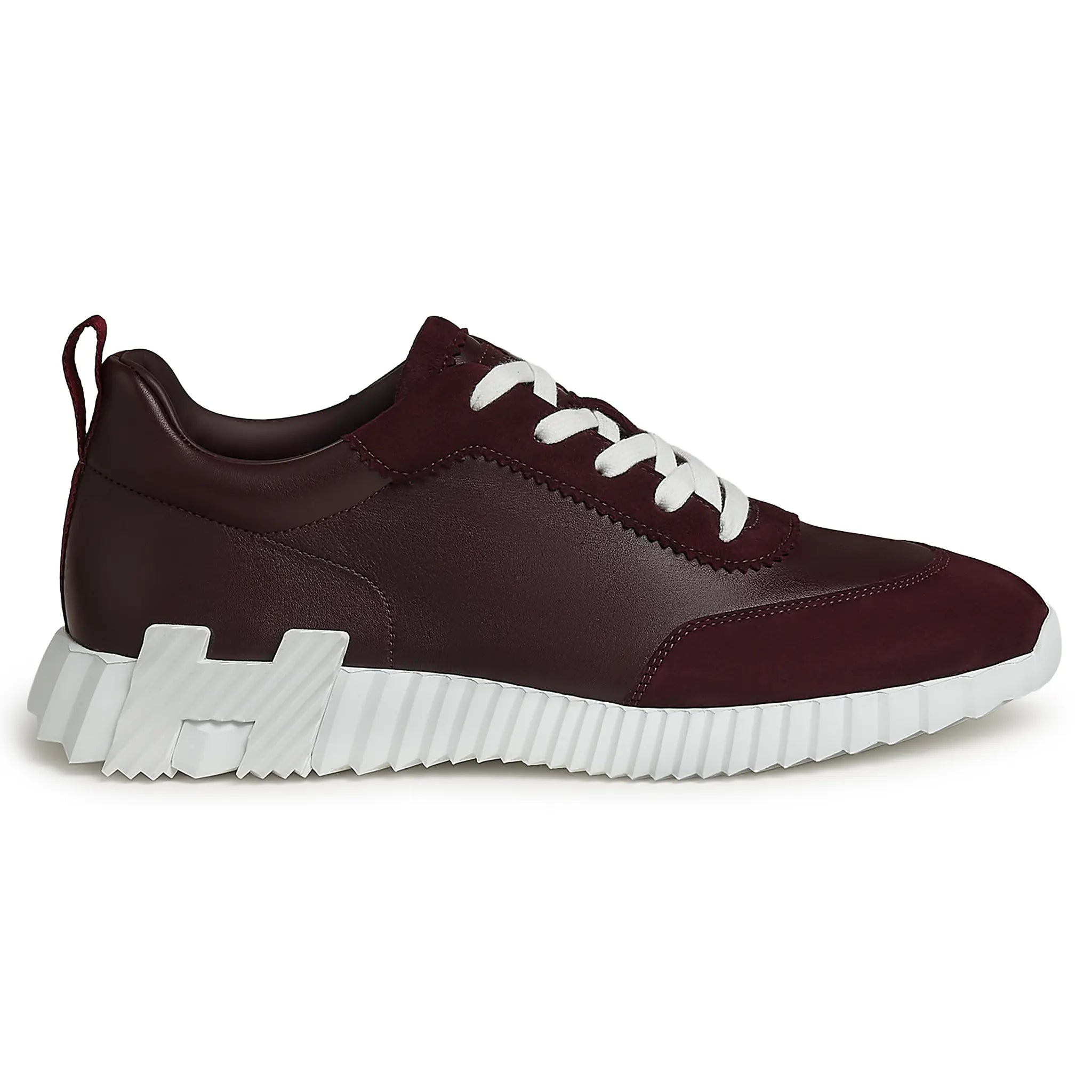 Side View of Hermes Paris Bouncing Sneaker Bordeaux H221898ZHGN420