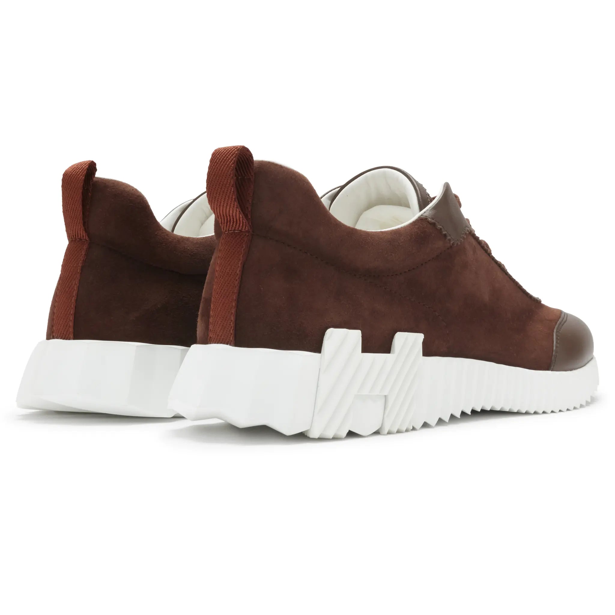 Back Side View of Hermes Paris Bouncing Sneaker Brown H231763ZHAB425