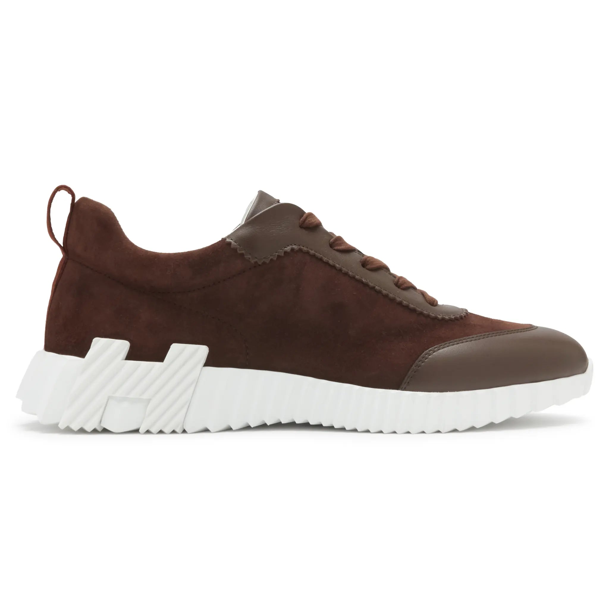 Front View of Hermes Paris Bouncing Sneaker Brown H231763ZHAB425