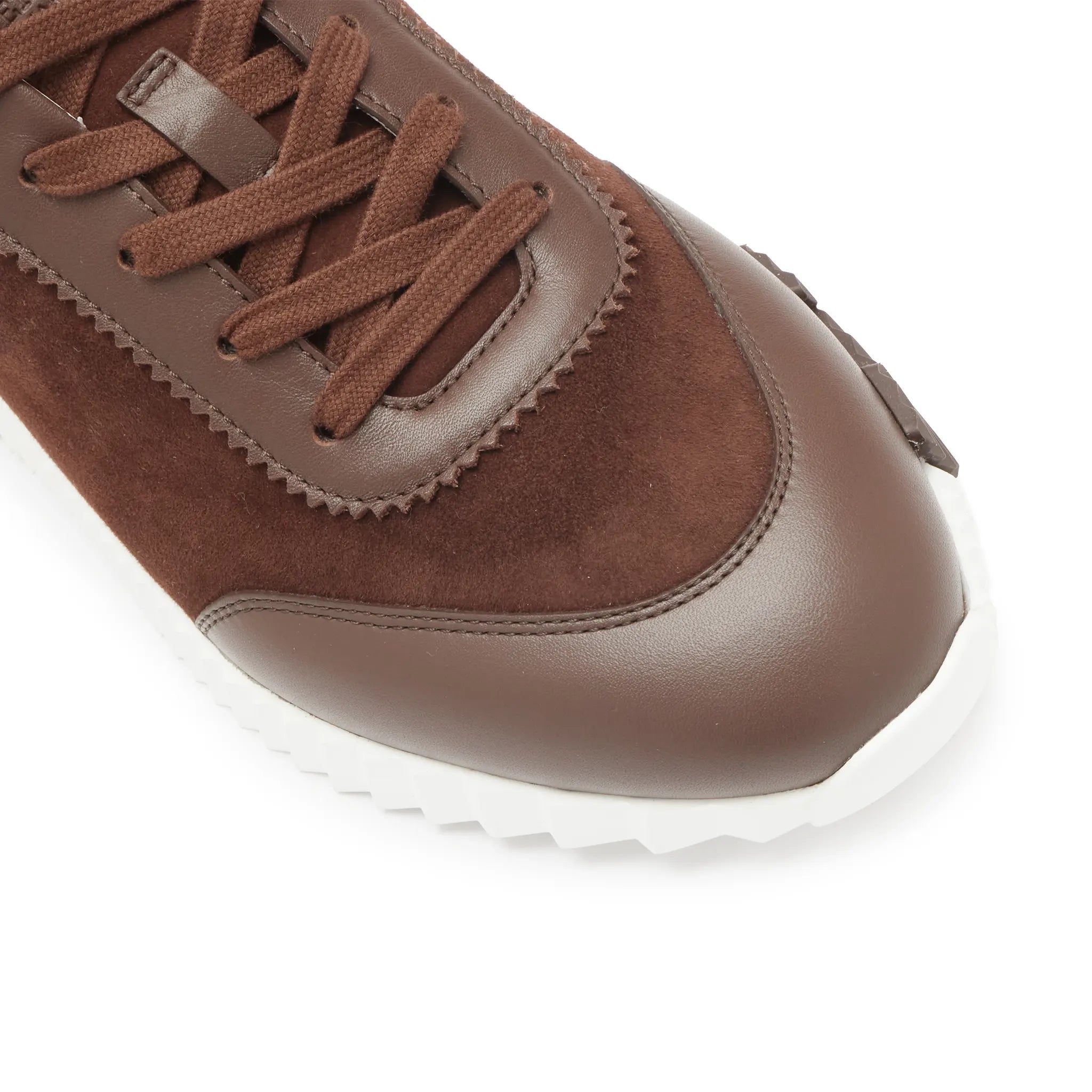 Upper View of Hermes Paris Bouncing Sneaker Brown H231763ZHAB425