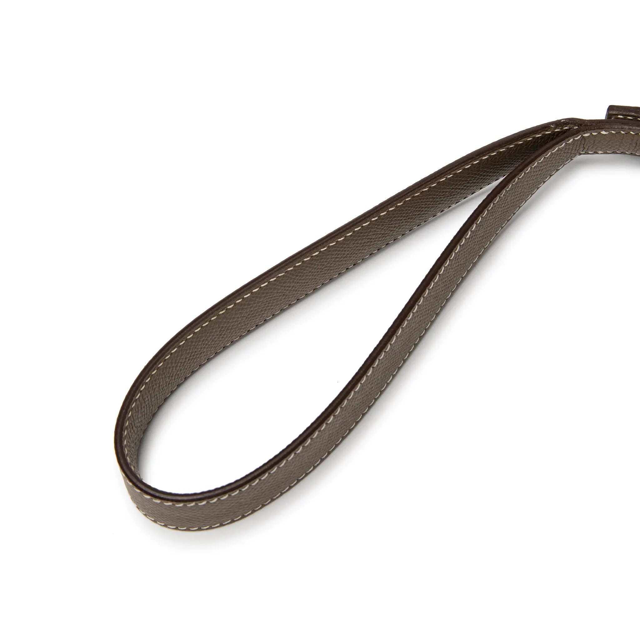 Strap View of Hermes Paris Kelly Depeches 25 Epsom Etoupe Palladium Hardware H078397CK18