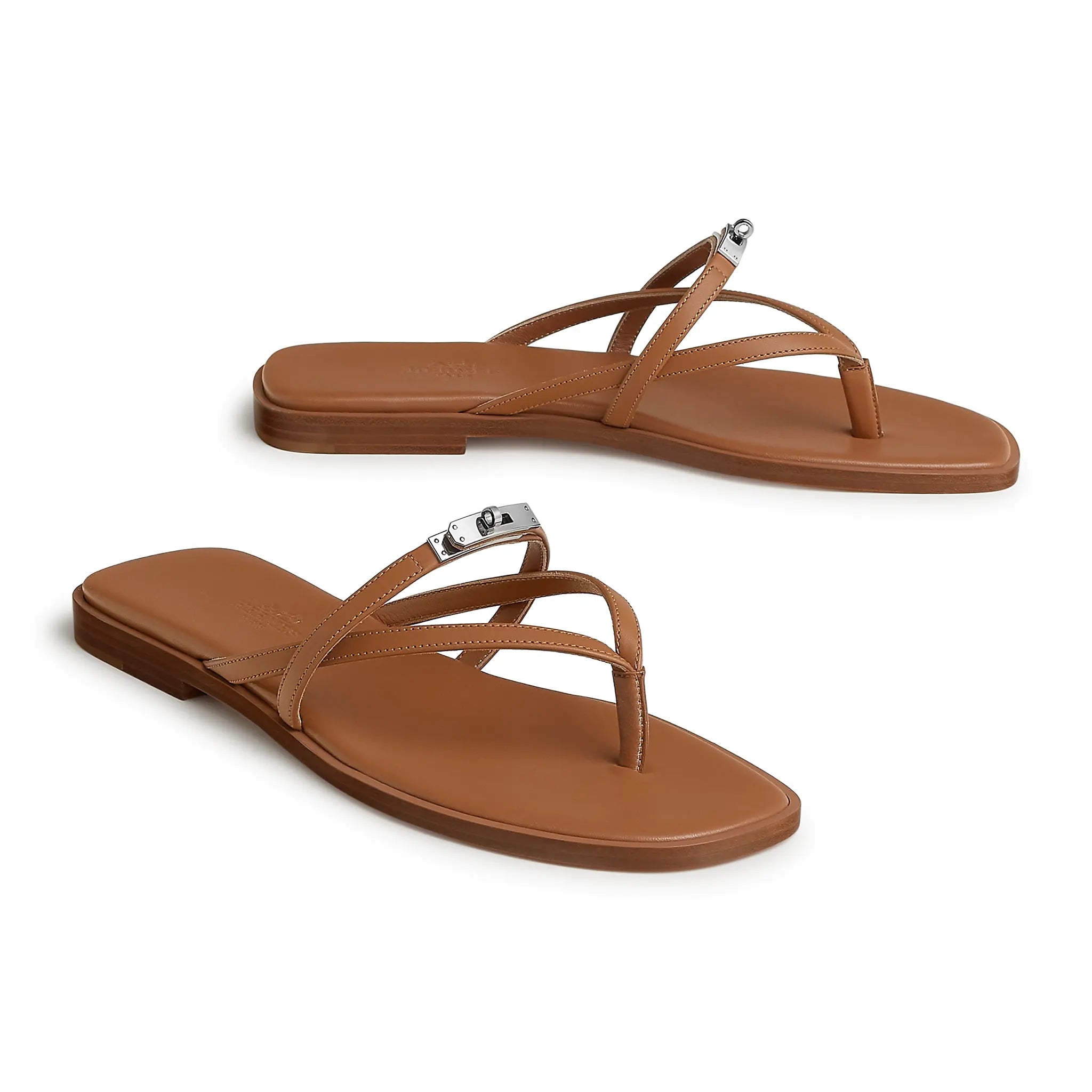 Front Side View of Hermes Paris Miss Naturel Sandal H261038Z A3340