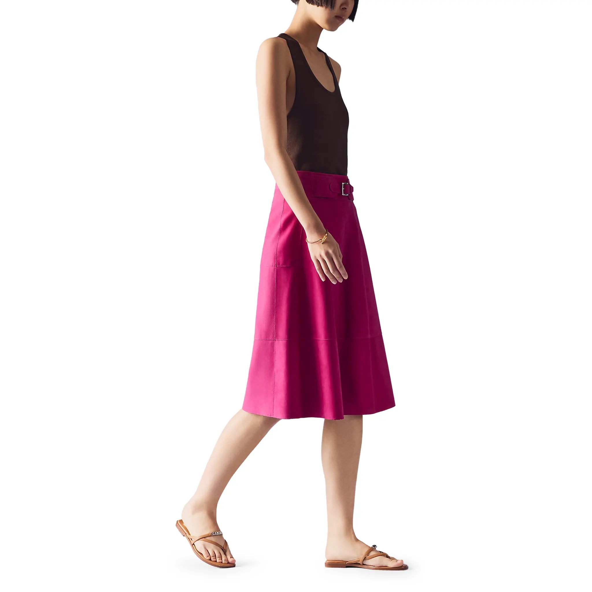 Front Side View of Hermes Paris Miss Naturel Sandal H261038Z A3340