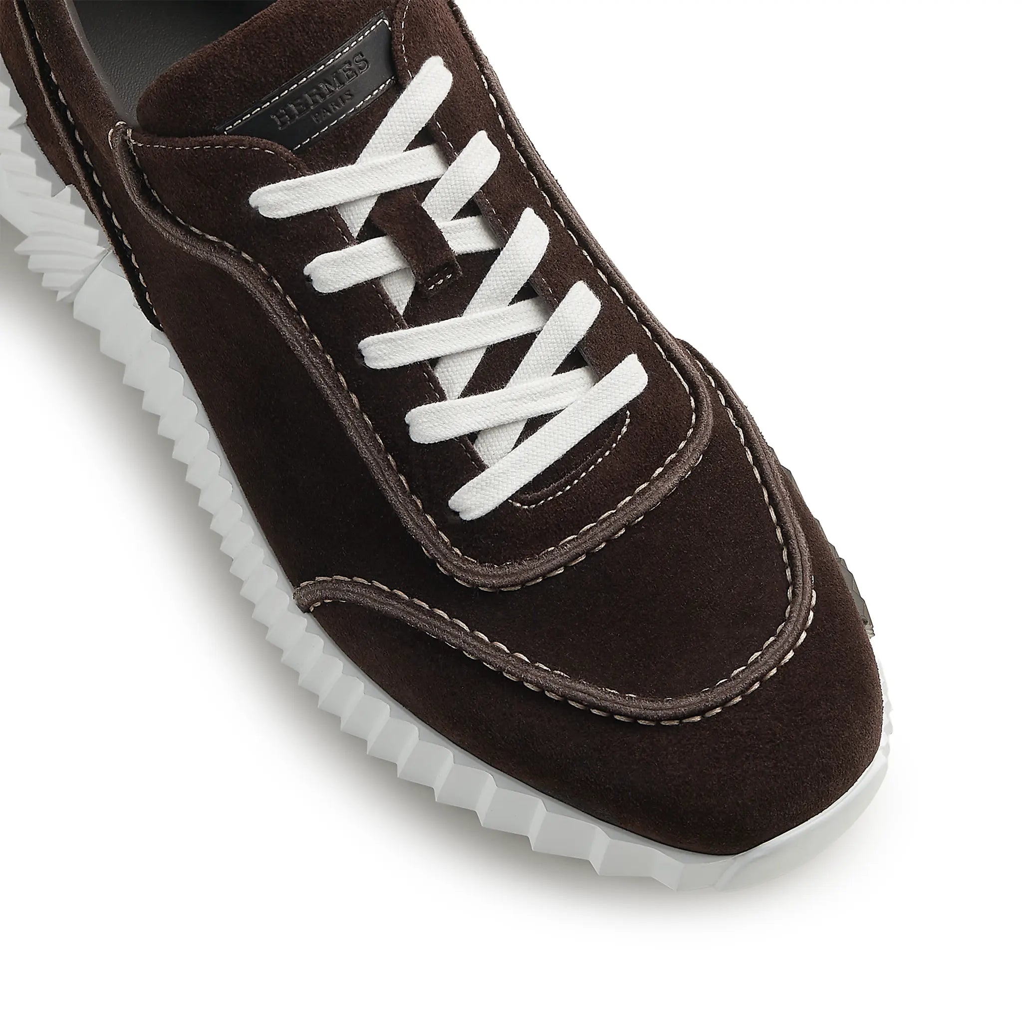 Hermes Paris Next Suede Ebony Maroon Sneaker