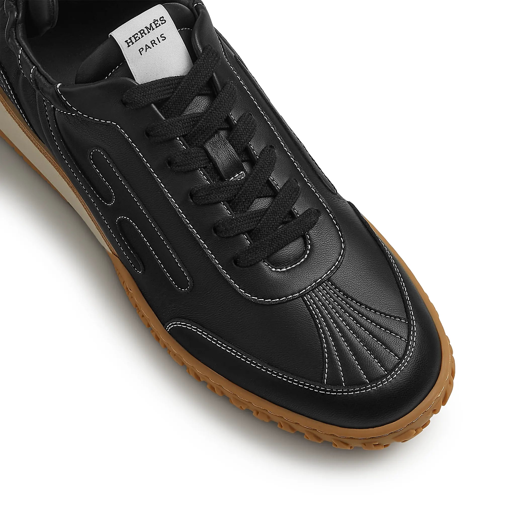 Upper Detailed View of Hermes Paris Noi Jet Sneaker  H261886ZH01