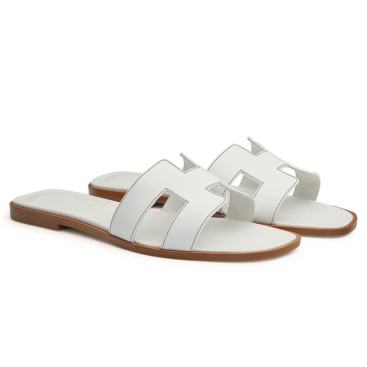 hermes-paris-oran-white-sandal