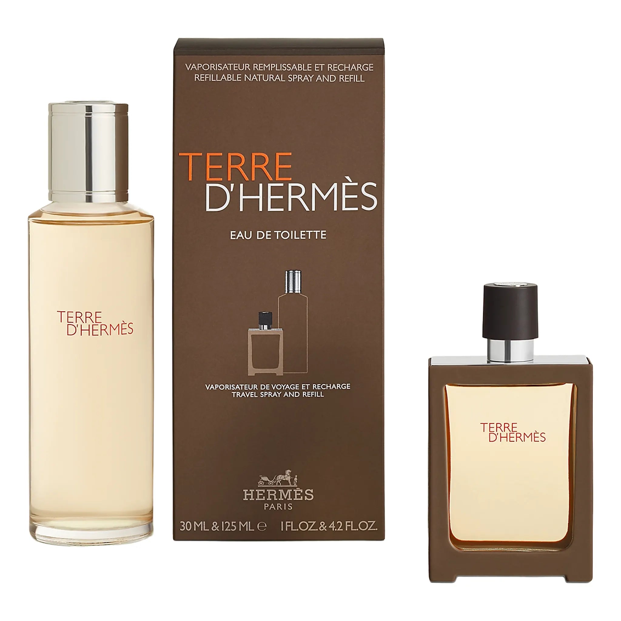 Hermès Paris Terre d'Hermes Eau De Toilette Travel Spray And Refill