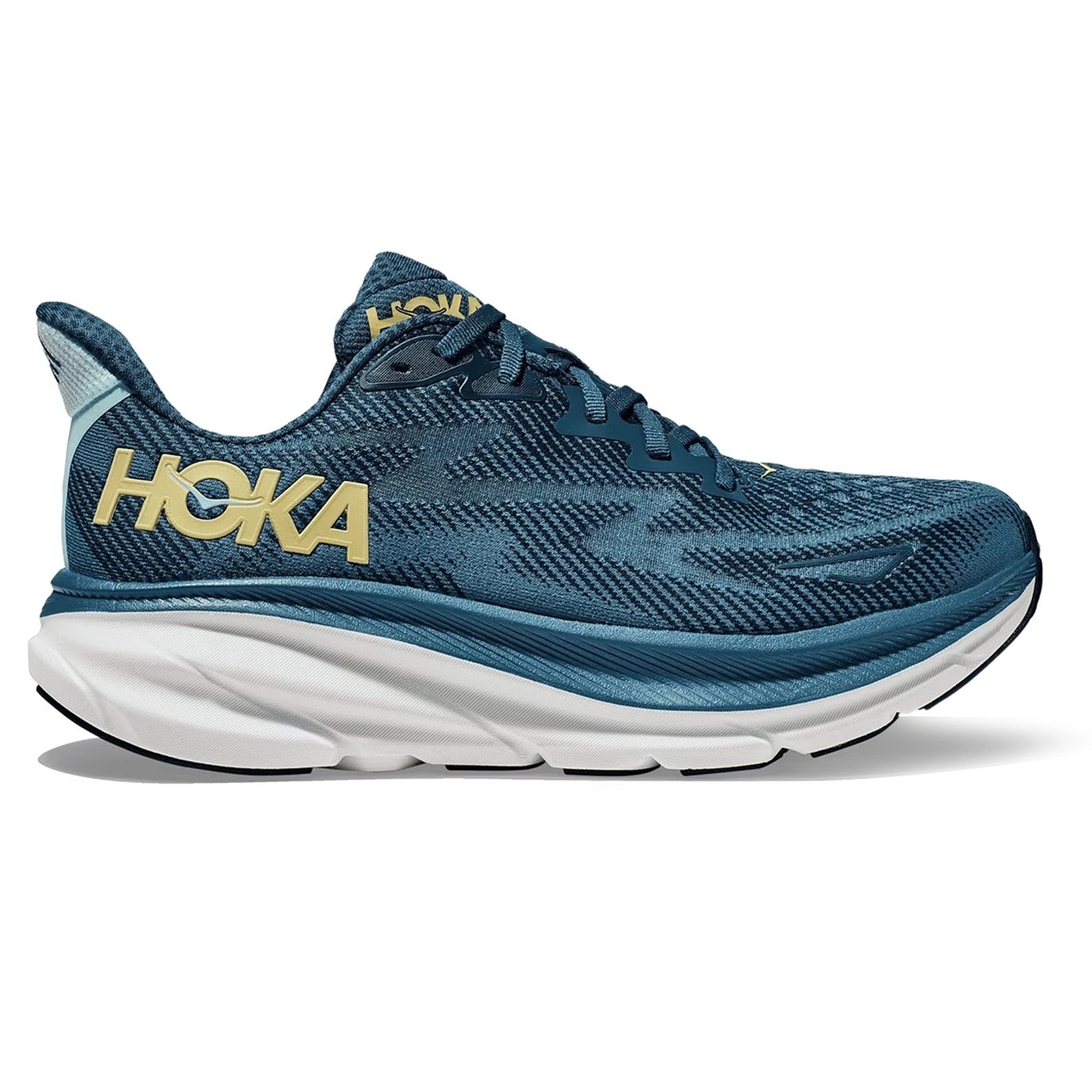 Side view of Hoka Clifton 9 Midnight Steel 196565550965