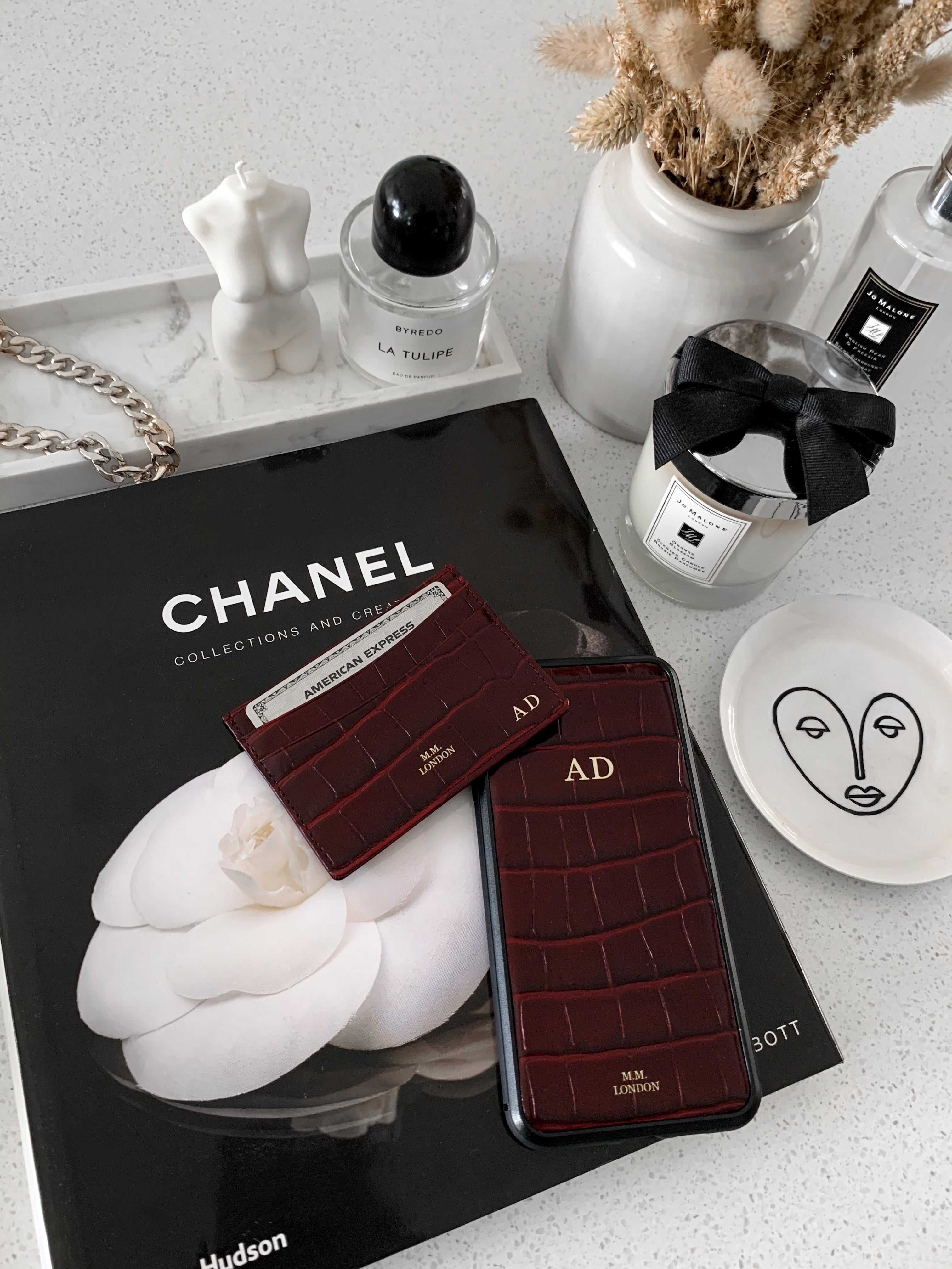 MM London Universal Crocodile Burgundy iPhone Case