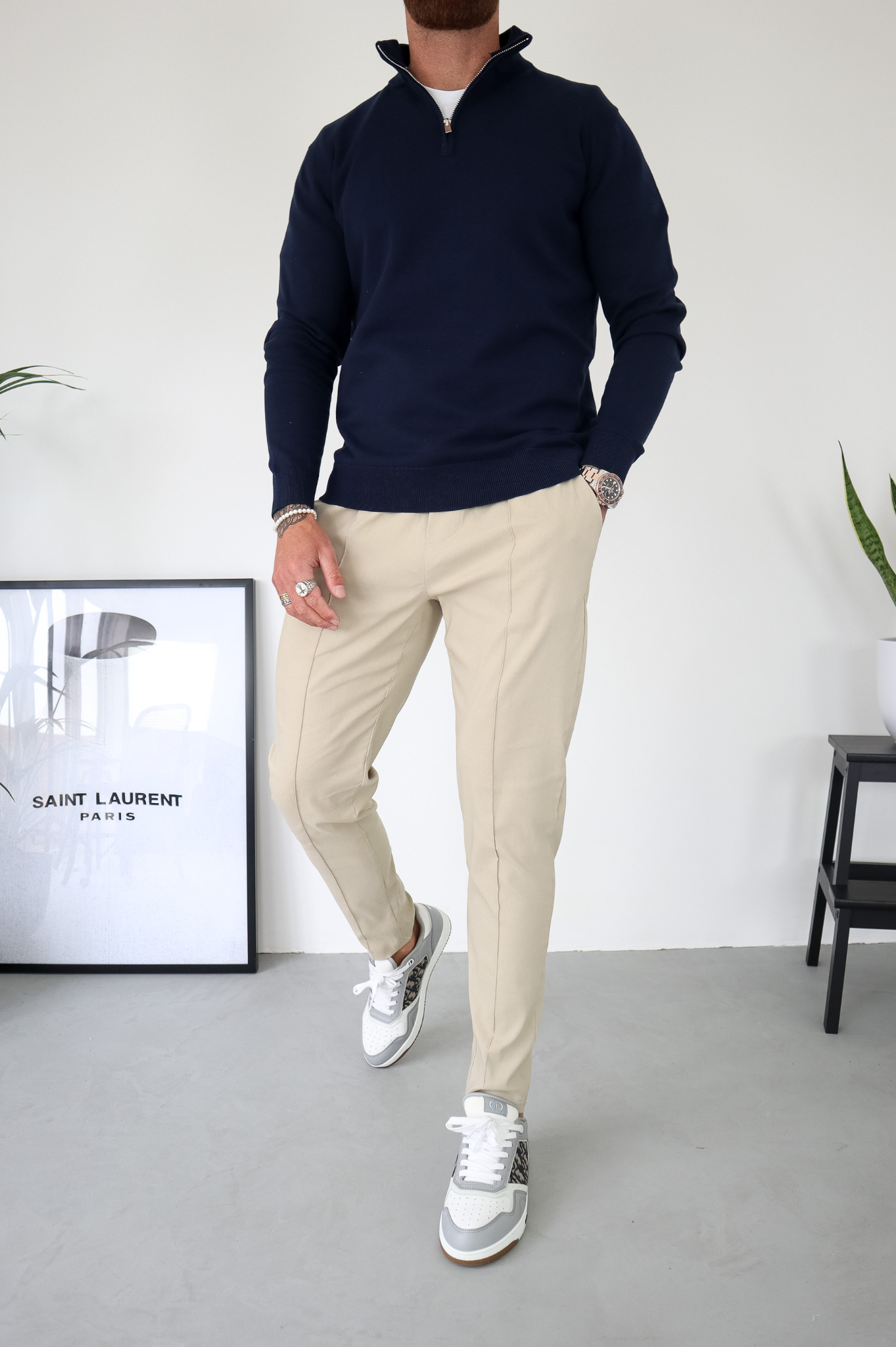 CAPO Egyptian Cotton Navy 1/4 Zip