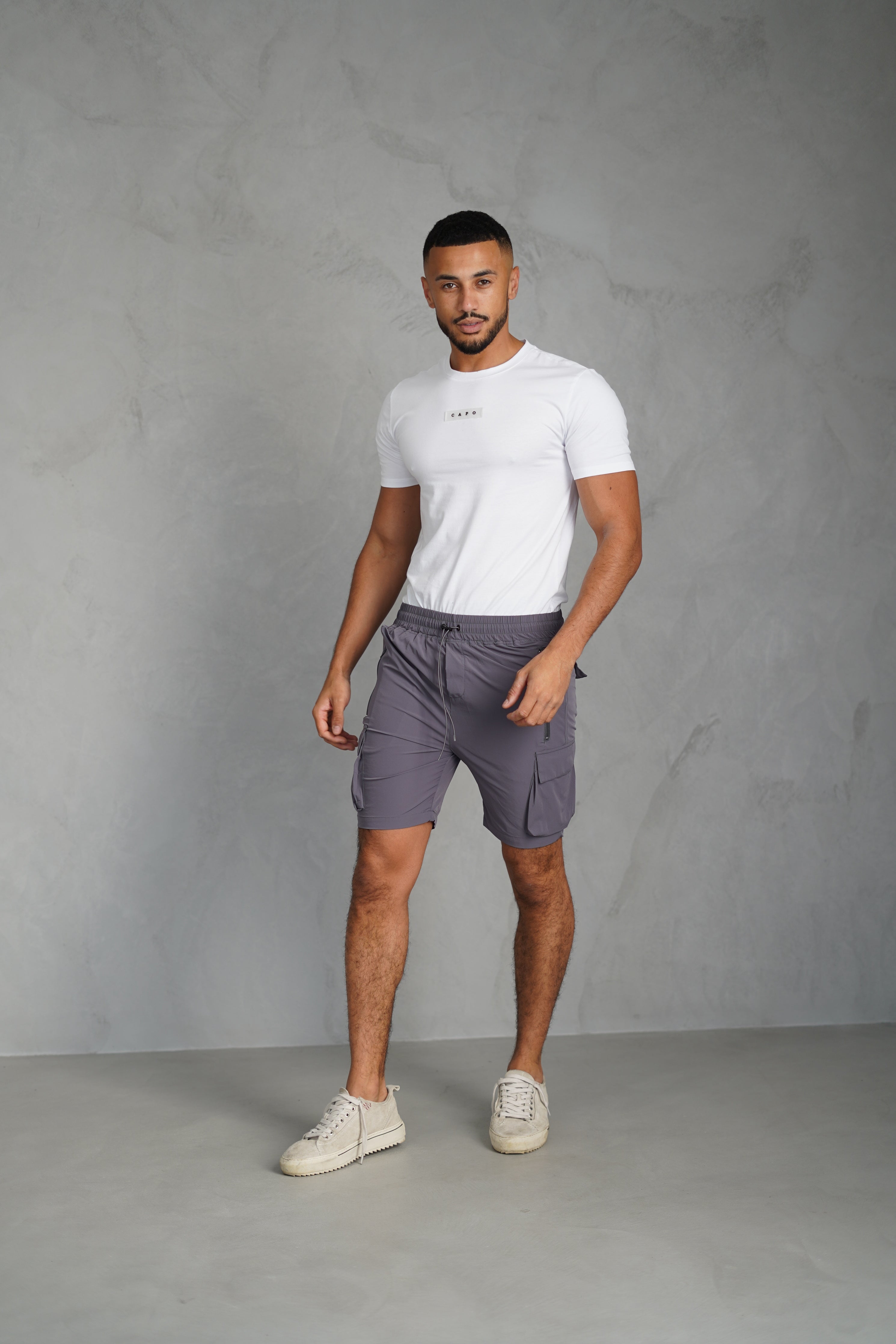 CAPO Lightweight Dark Grey Cargo Shorts