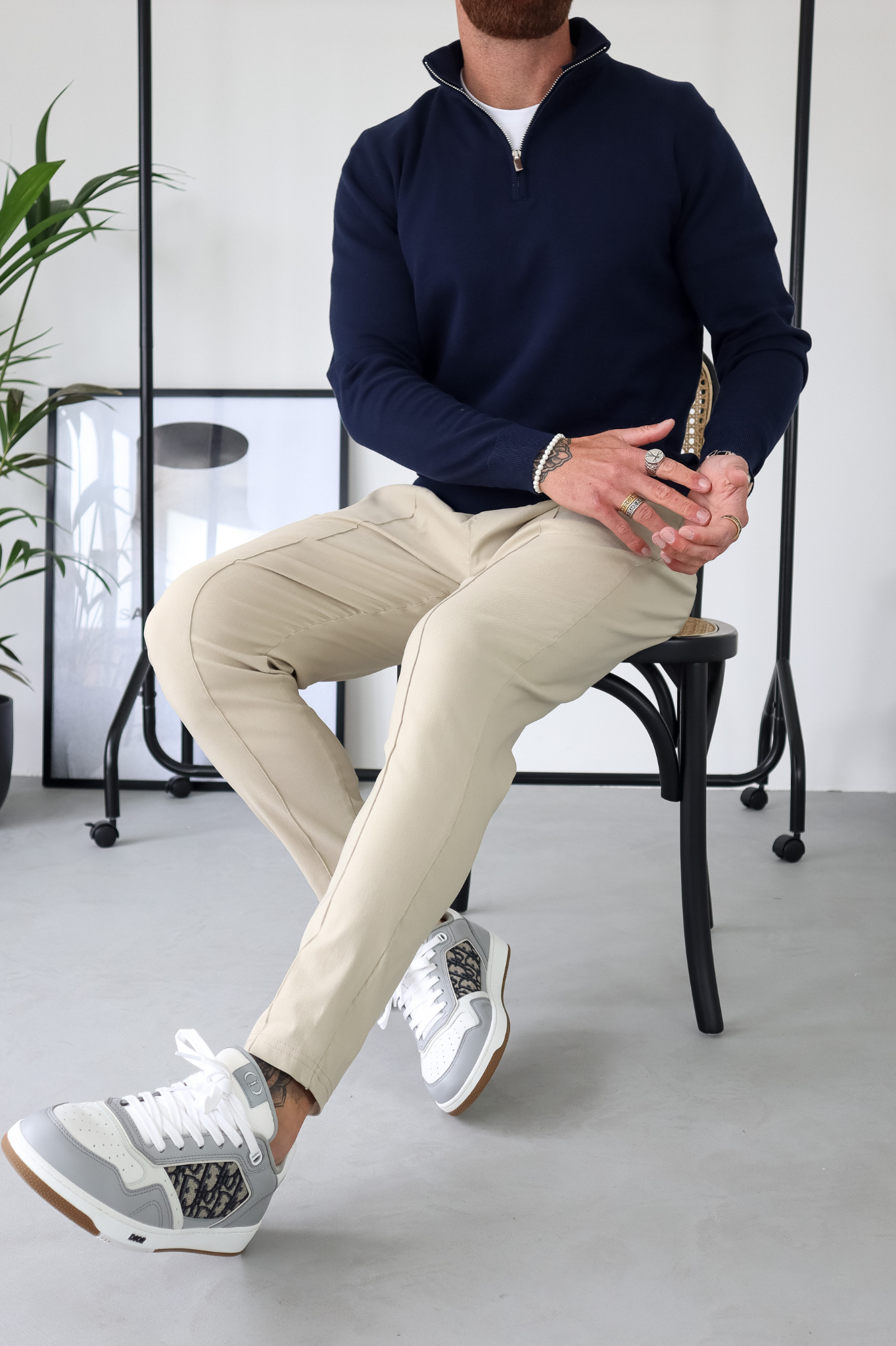 CAPO Egyptian Cotton Navy 1/4 Zip