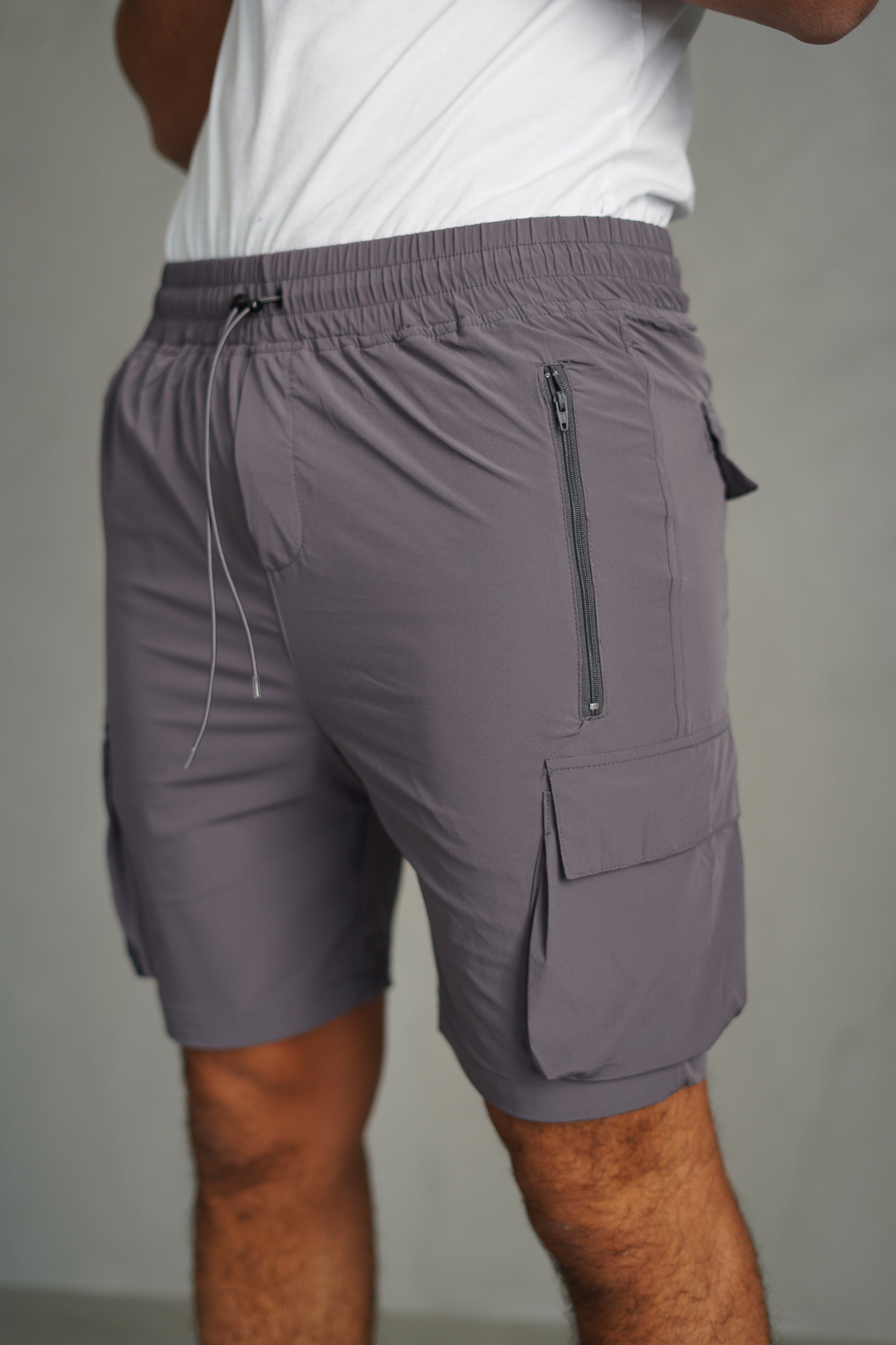 CAPO Lightweight Dark Grey Cargo Shorts