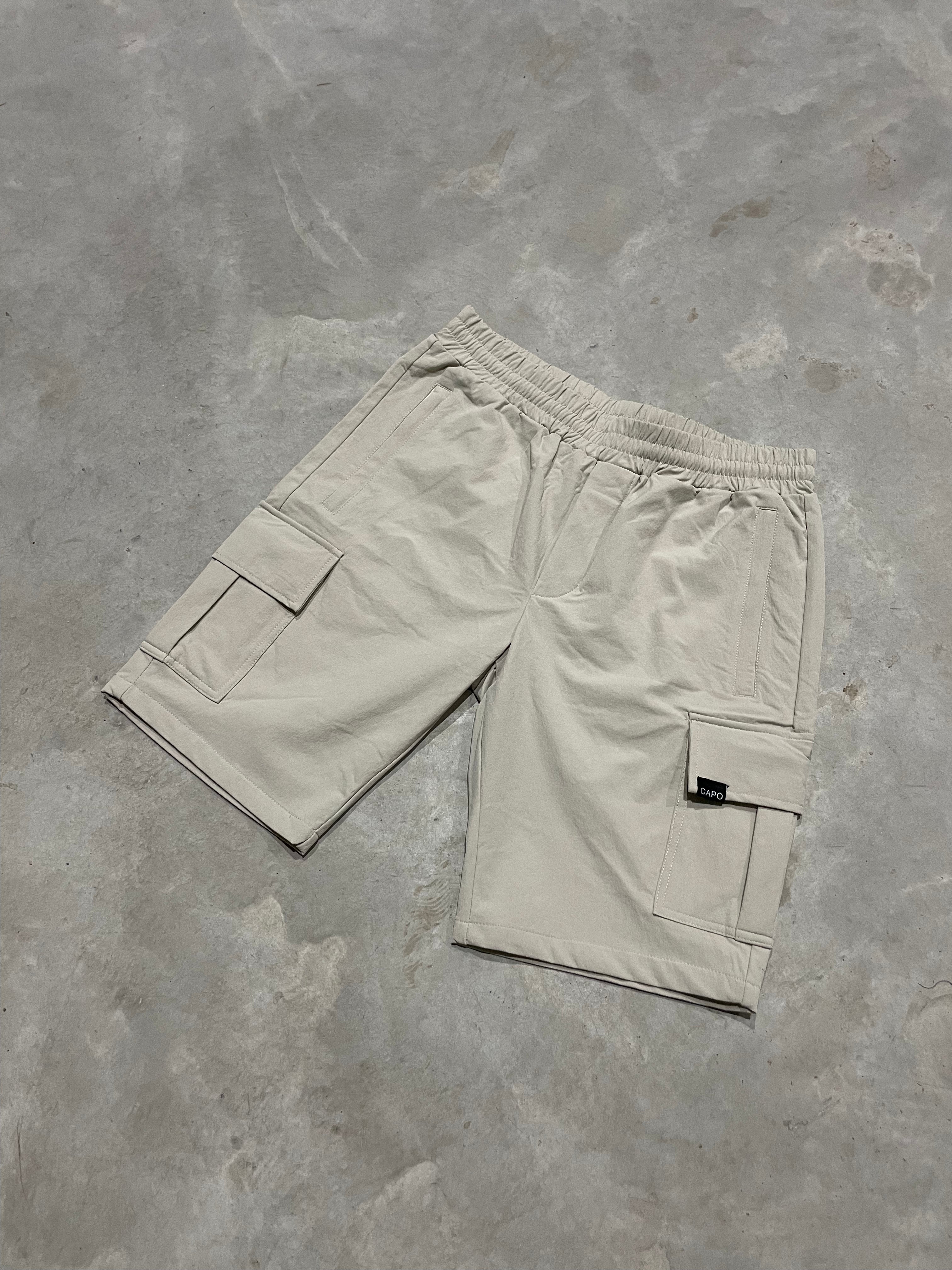 CAPO Utility Cargo Stone Shorts