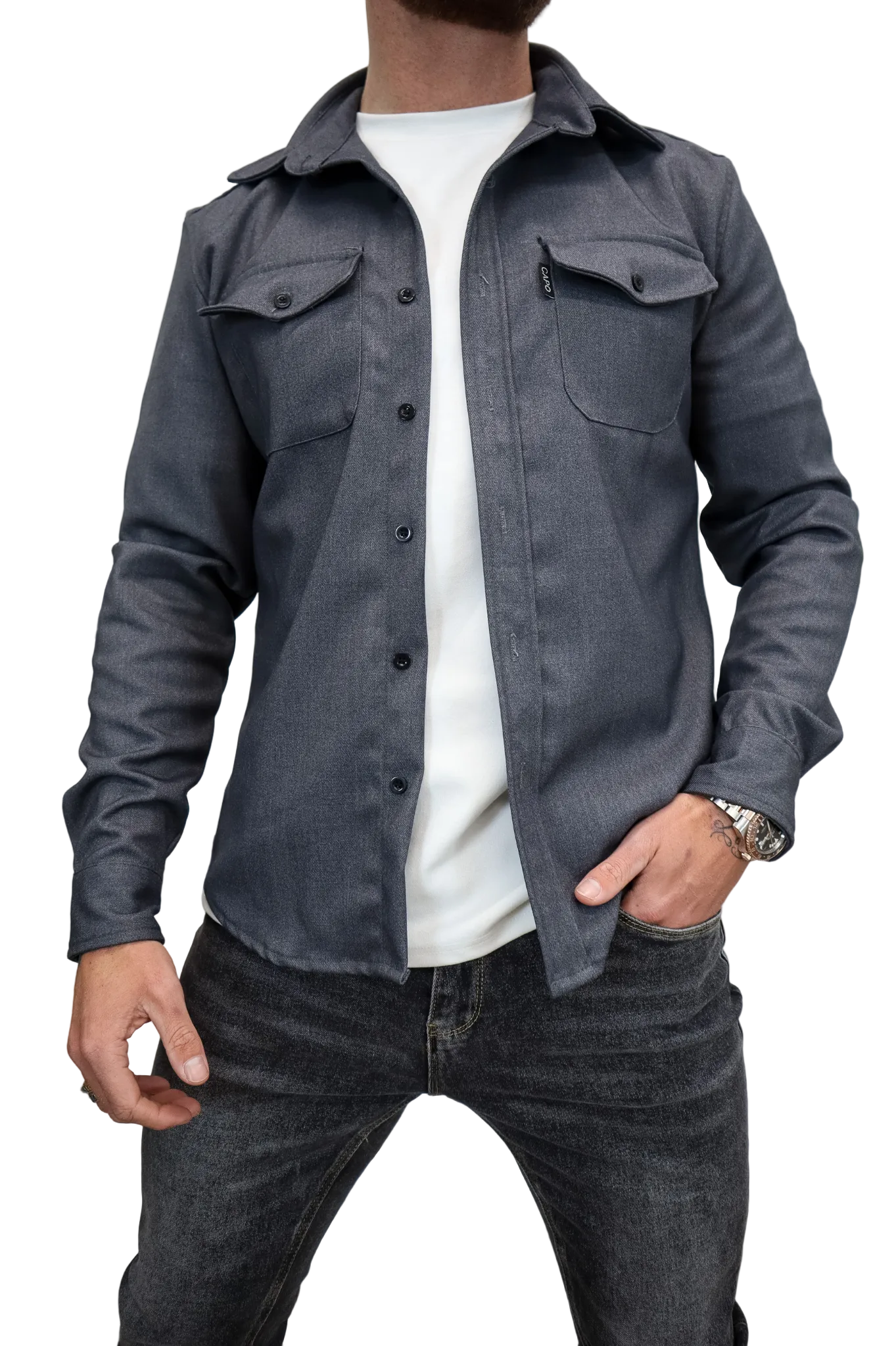 CAPO Charcoal Grey Overshirt