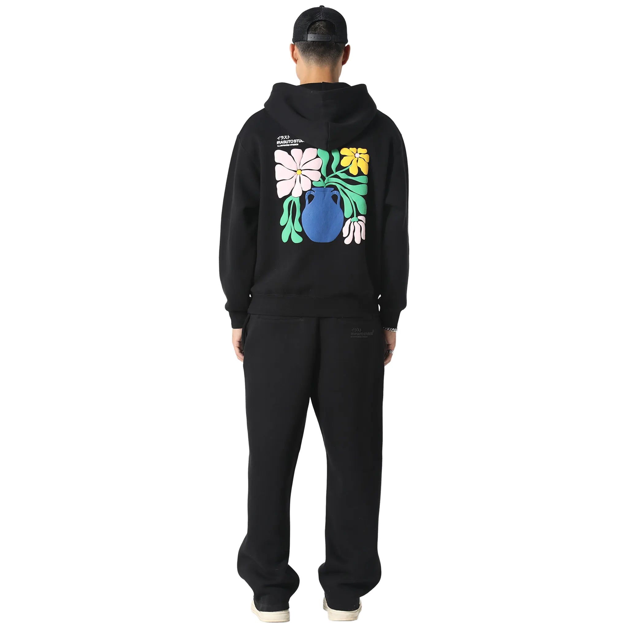 Back View of  Irasuto Studios Hikari Bloom Black Hoodie 5060615214273