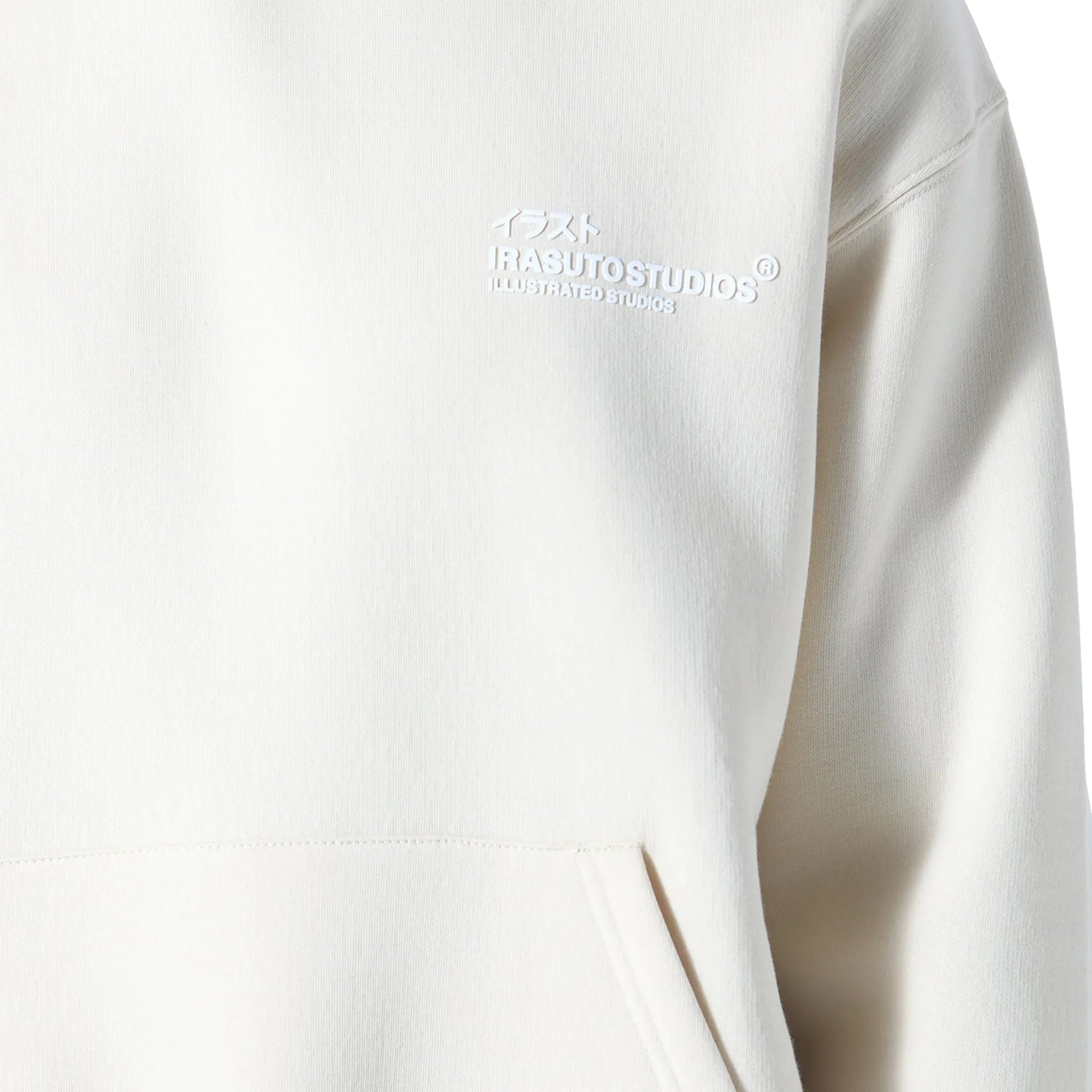 Detailed Front View of Irasuto Studios Koi Sand Hoodie 5060615209811