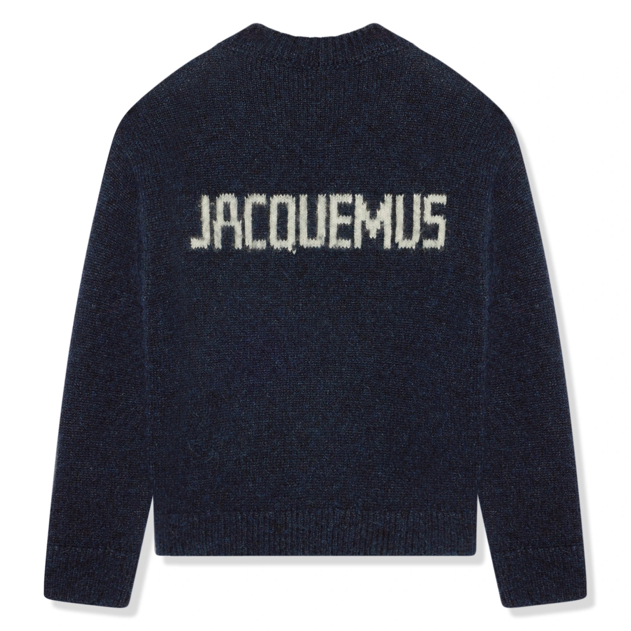 Back view of Jacquemus La Maille Pavane Dark Navy Knit 236KN284-2329-390