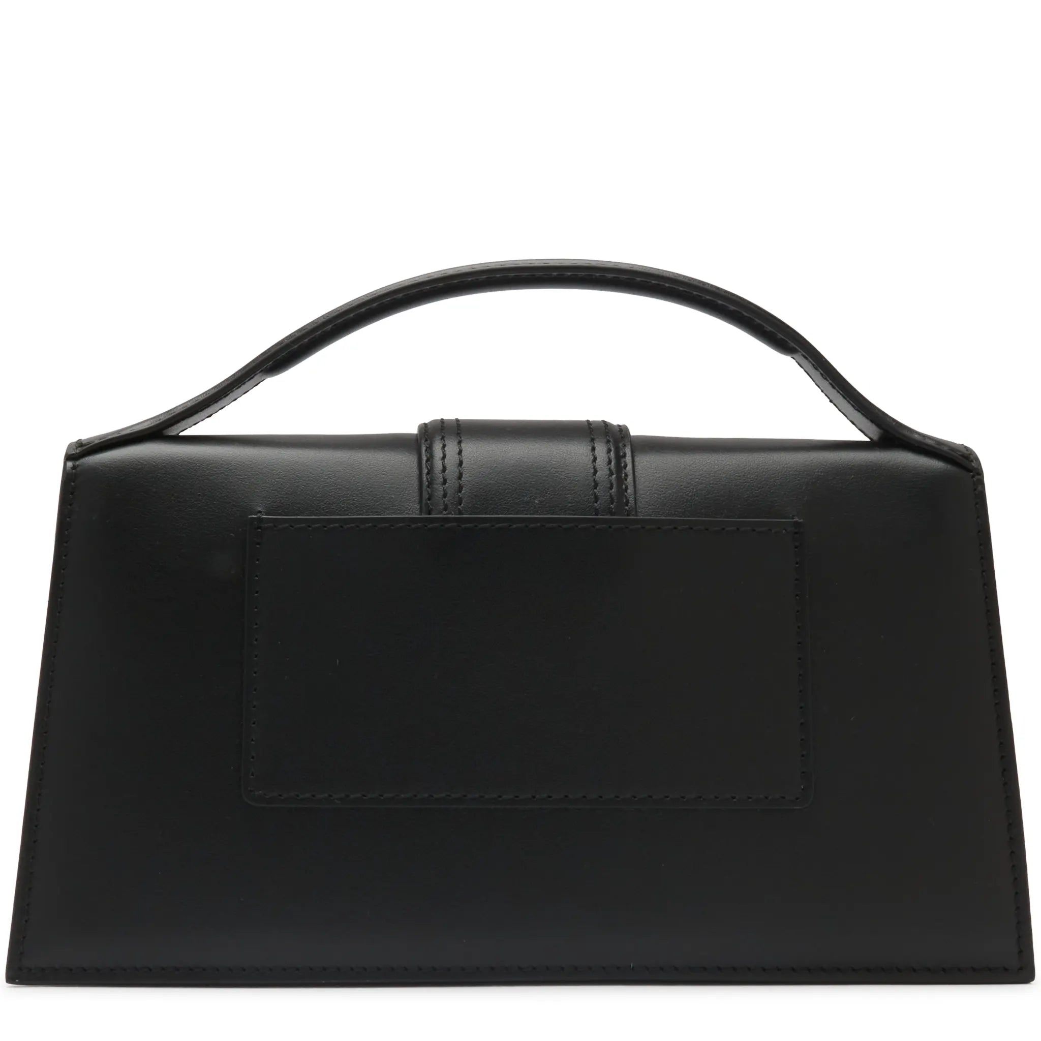Back View of Jacquemus Large Bambino Black Crossbody Bag (Minor Dents)
