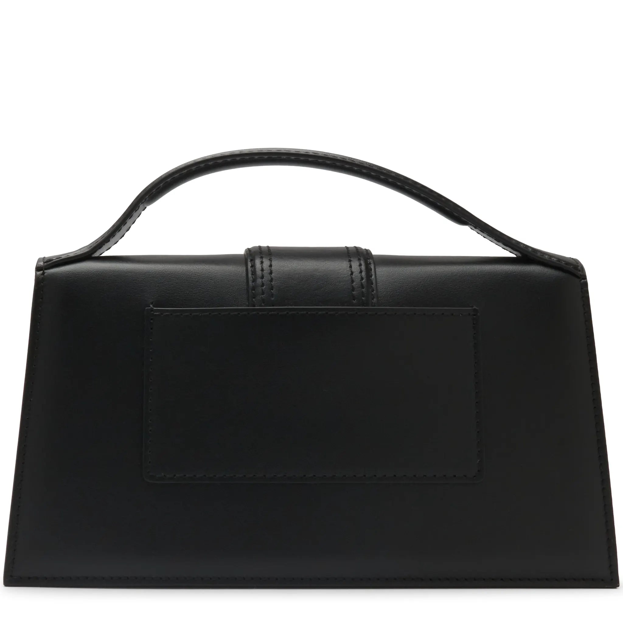 Back View of Jacquemus Large Bambino Black Crossbody Bag (Minor Dents)