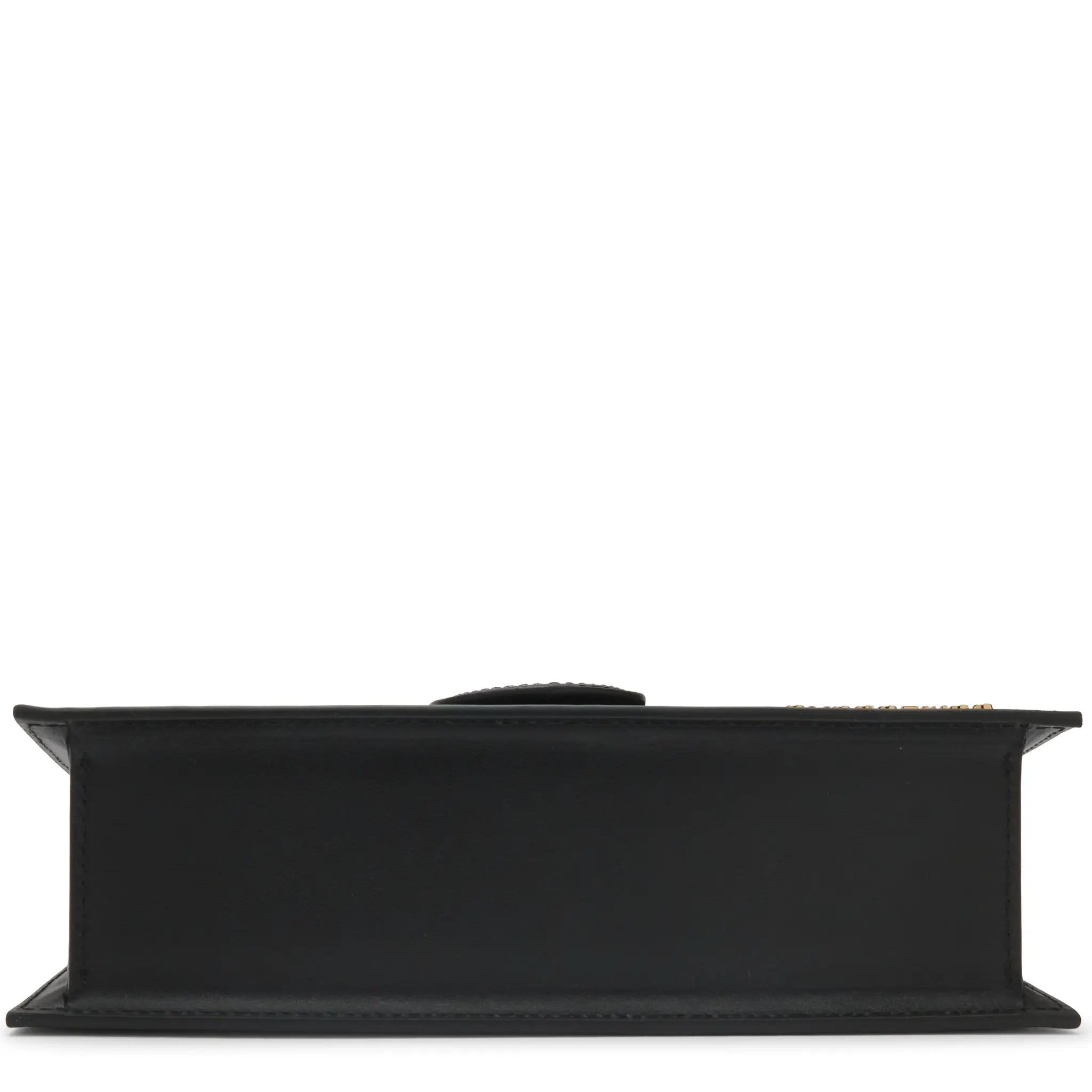 Lower View of Jacquemus Large Bambino Black Crossbody Bag (Minor Dents)