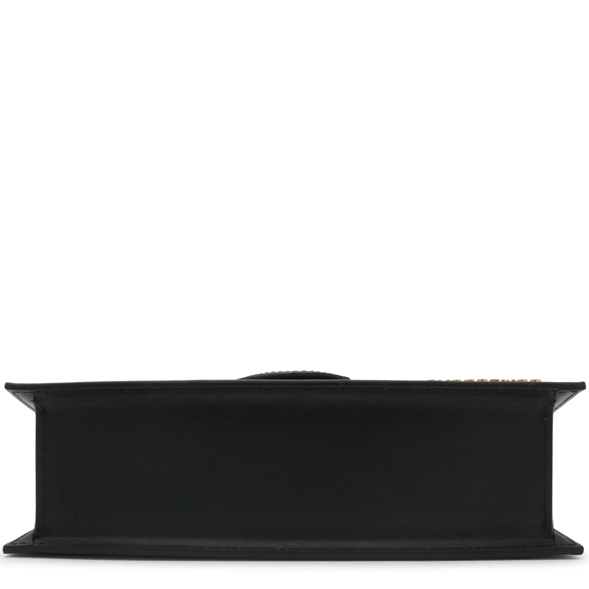 Lower View of Jacquemus Large Bambino Black Crossbody Bag (Minor Dents)