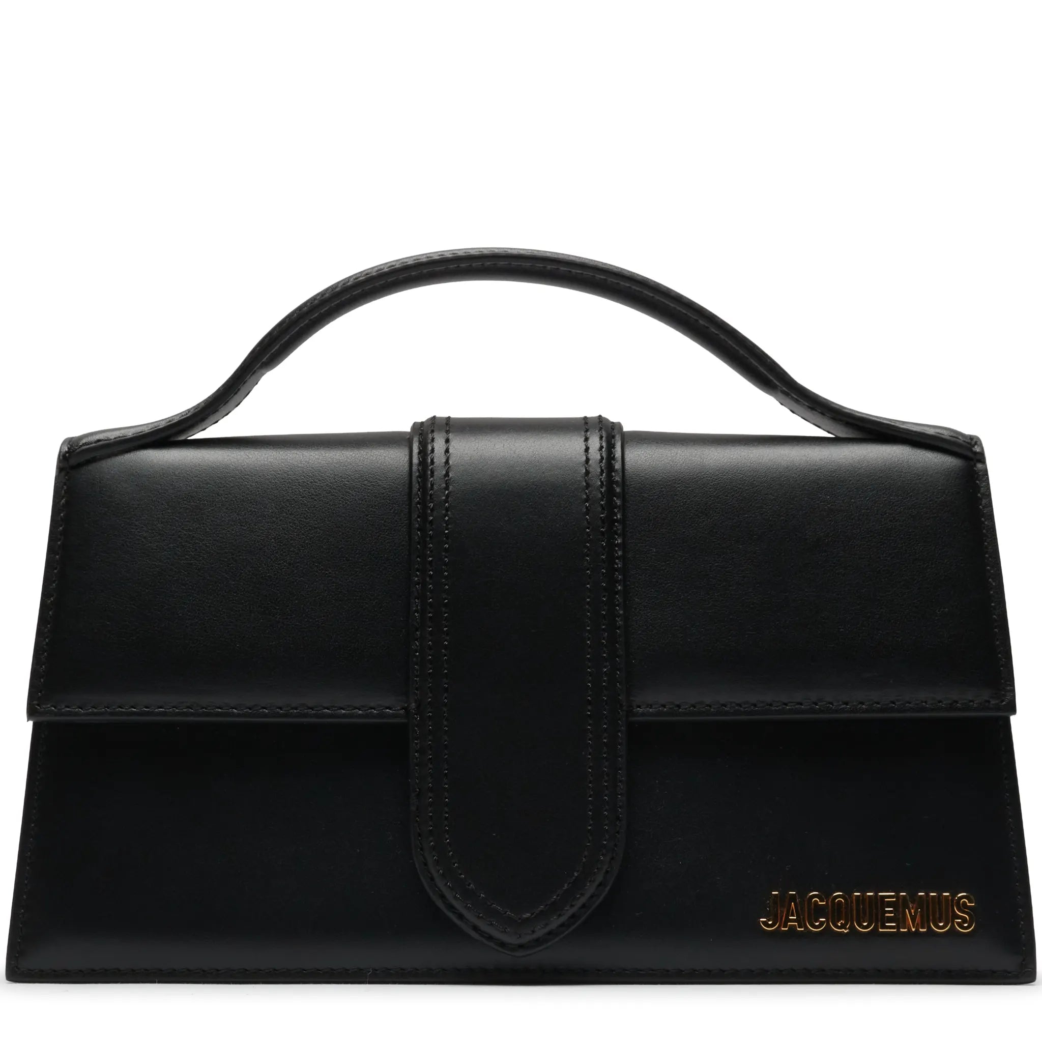 Front View of Jacquemus Large Bambino Black Crossbody Bag (Minor Leather Damaged) 213BA07-213 300990