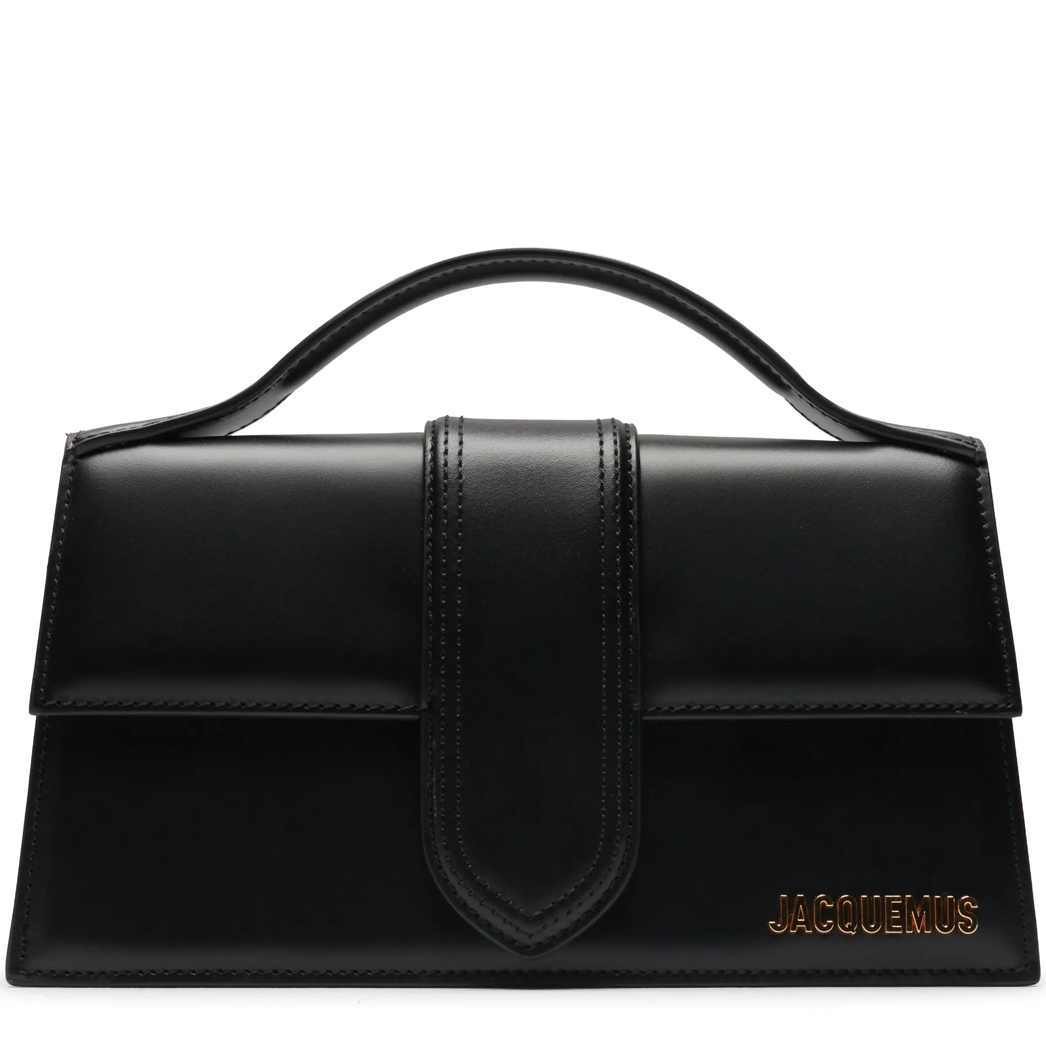 Front View of Jacquemus Large Bambino Black Crossbody Bag (Minor Leather Damaged) 213BA07-213 300990