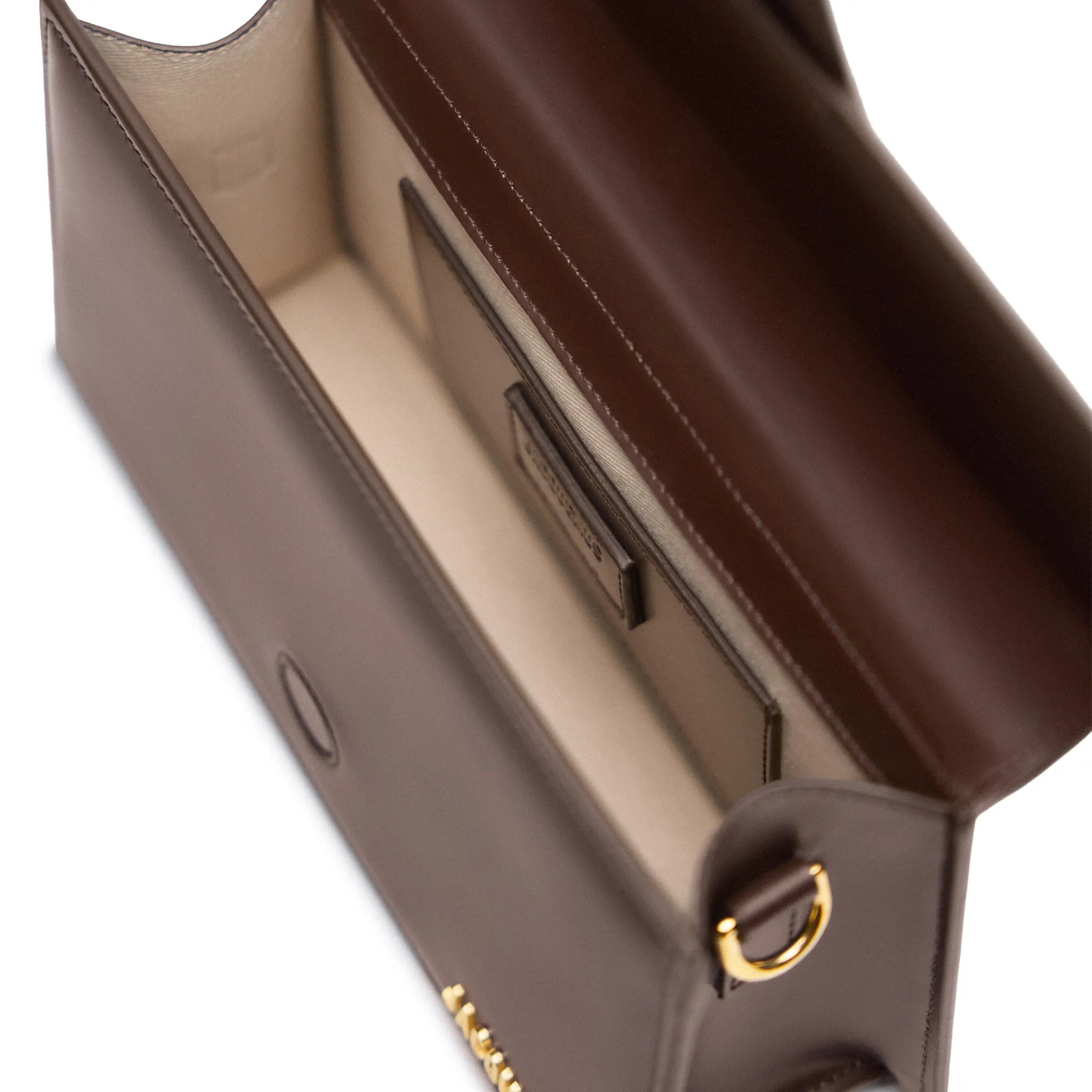 Inside View of Jacquemus Large Bambino Brown Crossbody Bag BAW00007BC01A01850