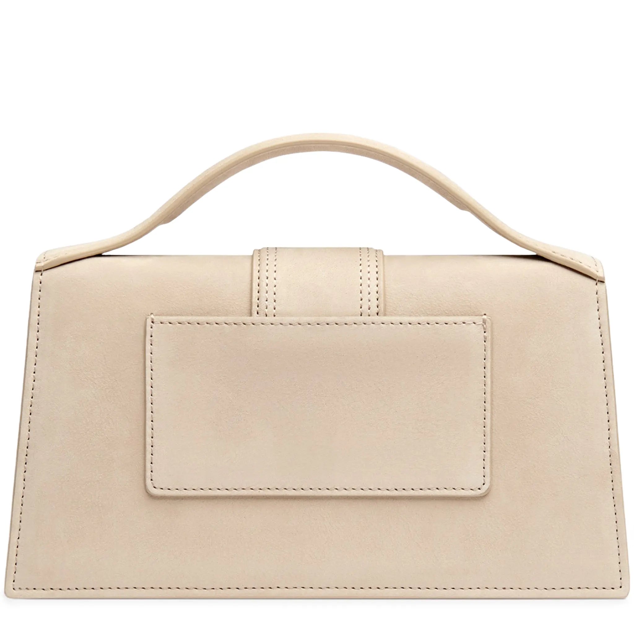 Back View of Jacquemus Large Bambino Dark Beige Crossbody Bag BAW00007AC08C01180