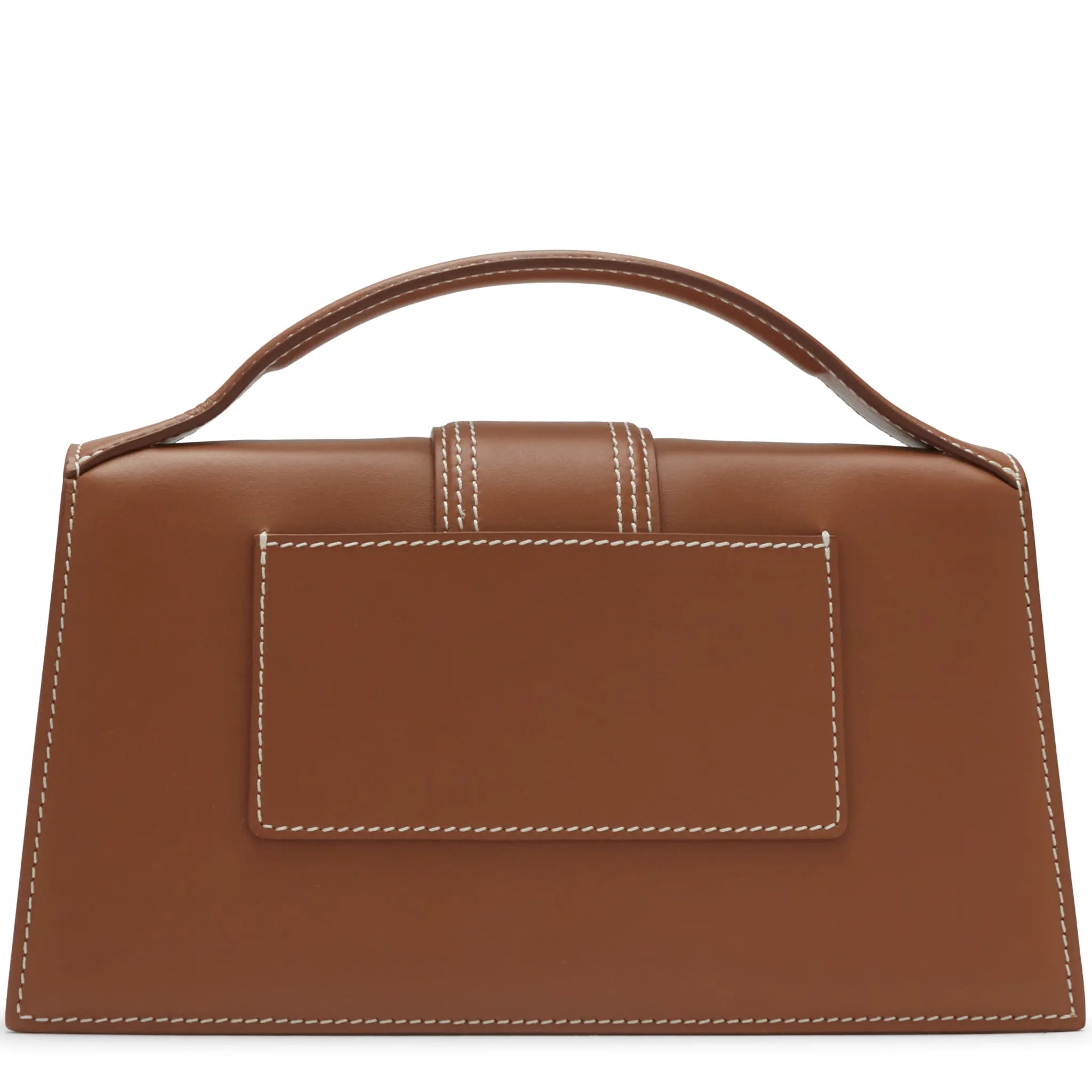 Back View of Jacquemus Large Bambino Light Brown Crossbody Bag (Minor Dents) BAW00007AC01C04811