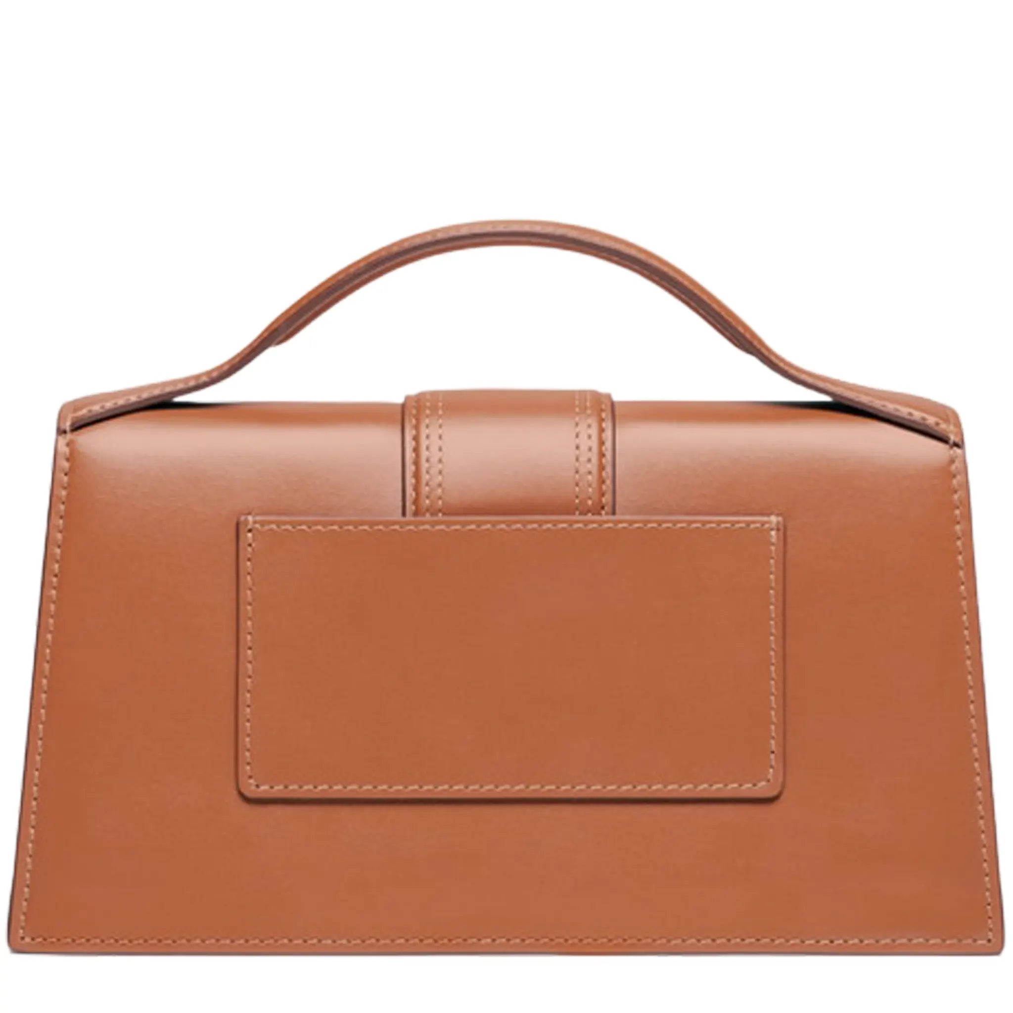 Back View of Jacquemus Large Bambino Light Brown Crossbody Bag BAW00007AC01C04811