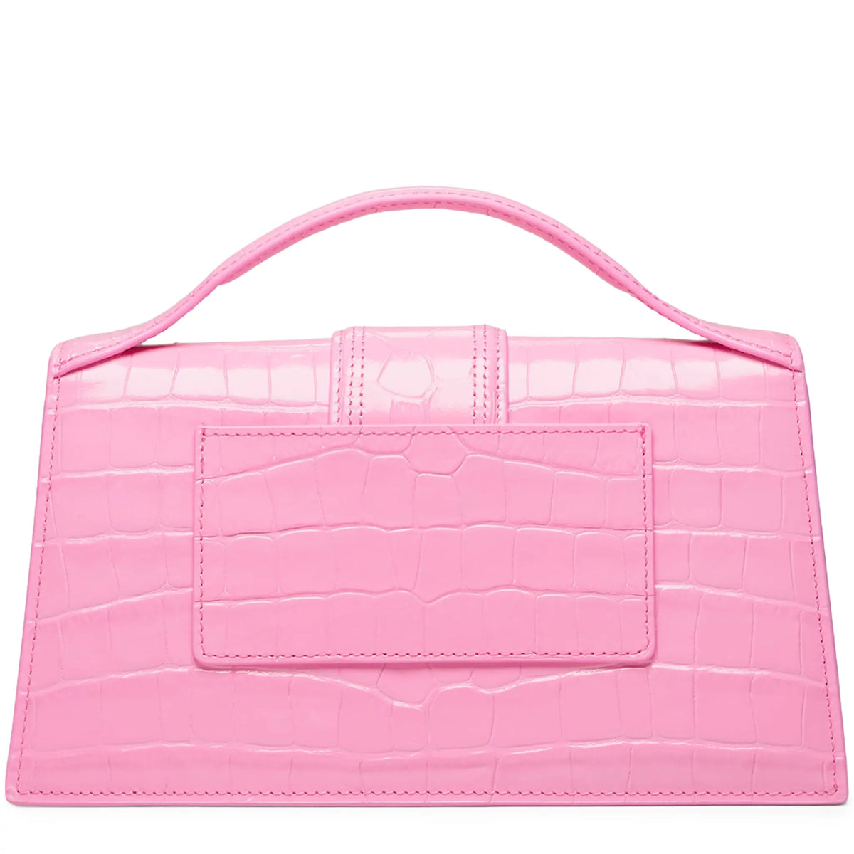 Jacquemus Large Bambino Pink Crocodile Crossbody Bag | 213BA007