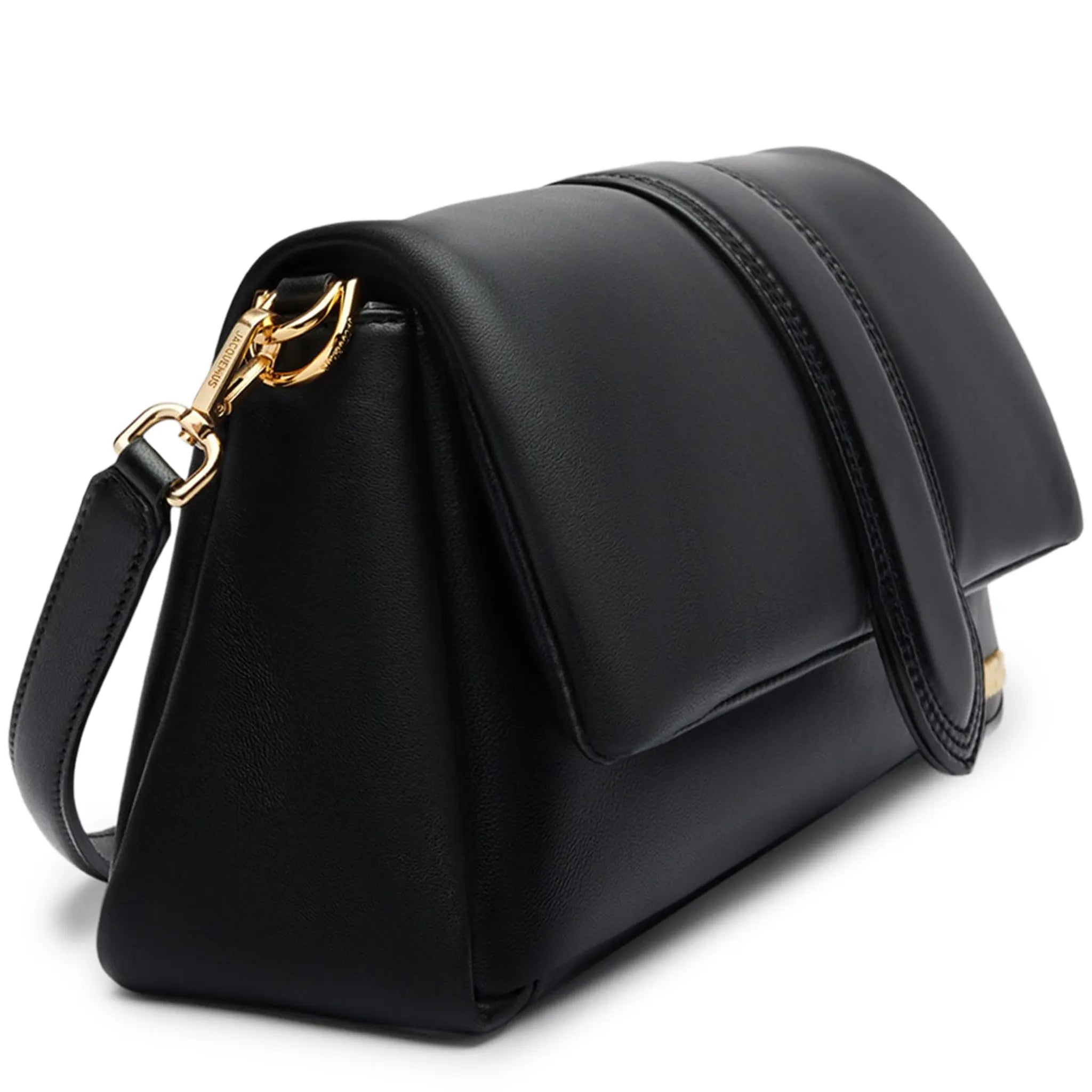 Side View of Jacquemus Le Bambimou Puffed Flap Black Crossbody Bag 231BA052-3073-990