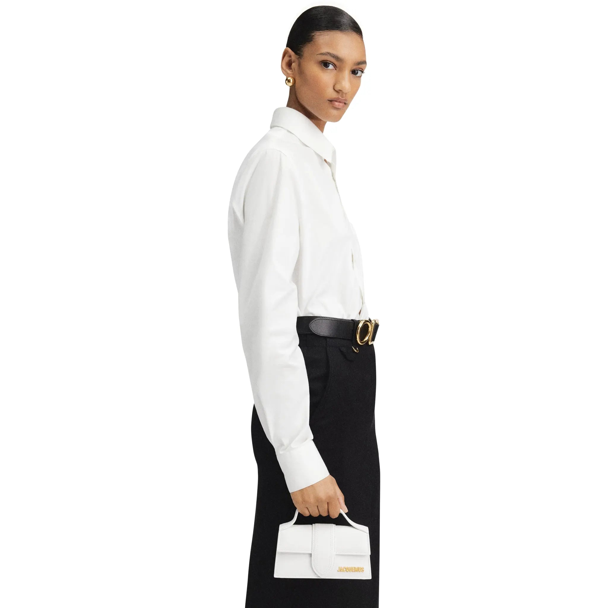 Detail view of Jacquemus Le Bambino Small White Crossbody Bag 213BA006-3000-100