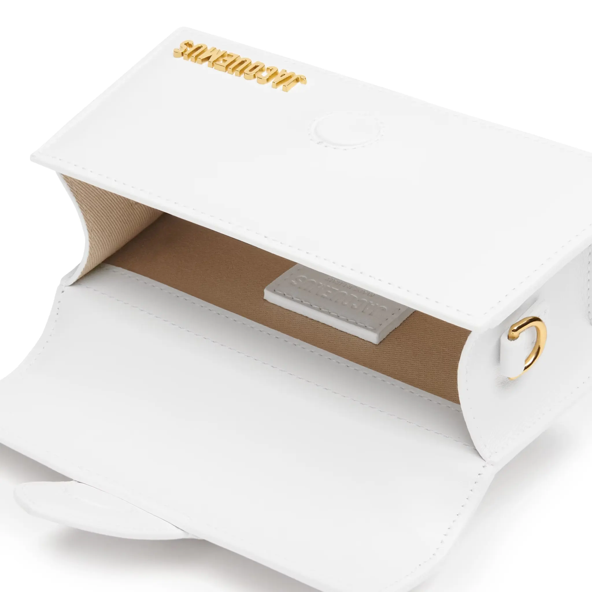 Inside view of Jacquemus Le Bambino Small White Crossbody Bag 213BA006-3000-100