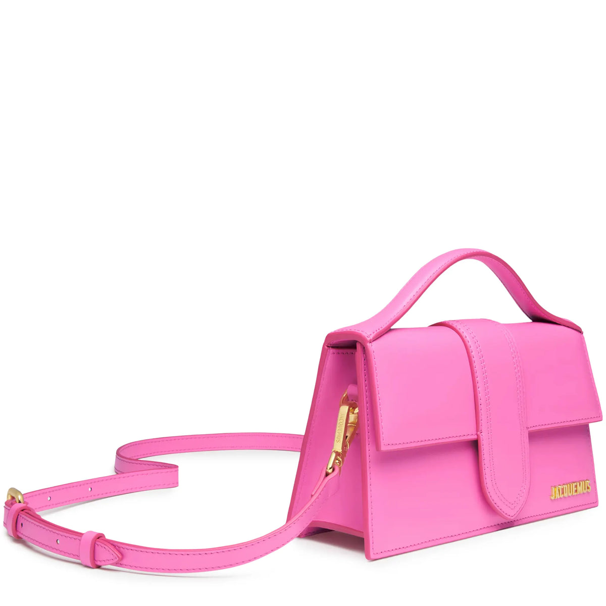 Jacquemus Large Bambino Neon Pink Crossbody Bag | 213BA07-213 300990