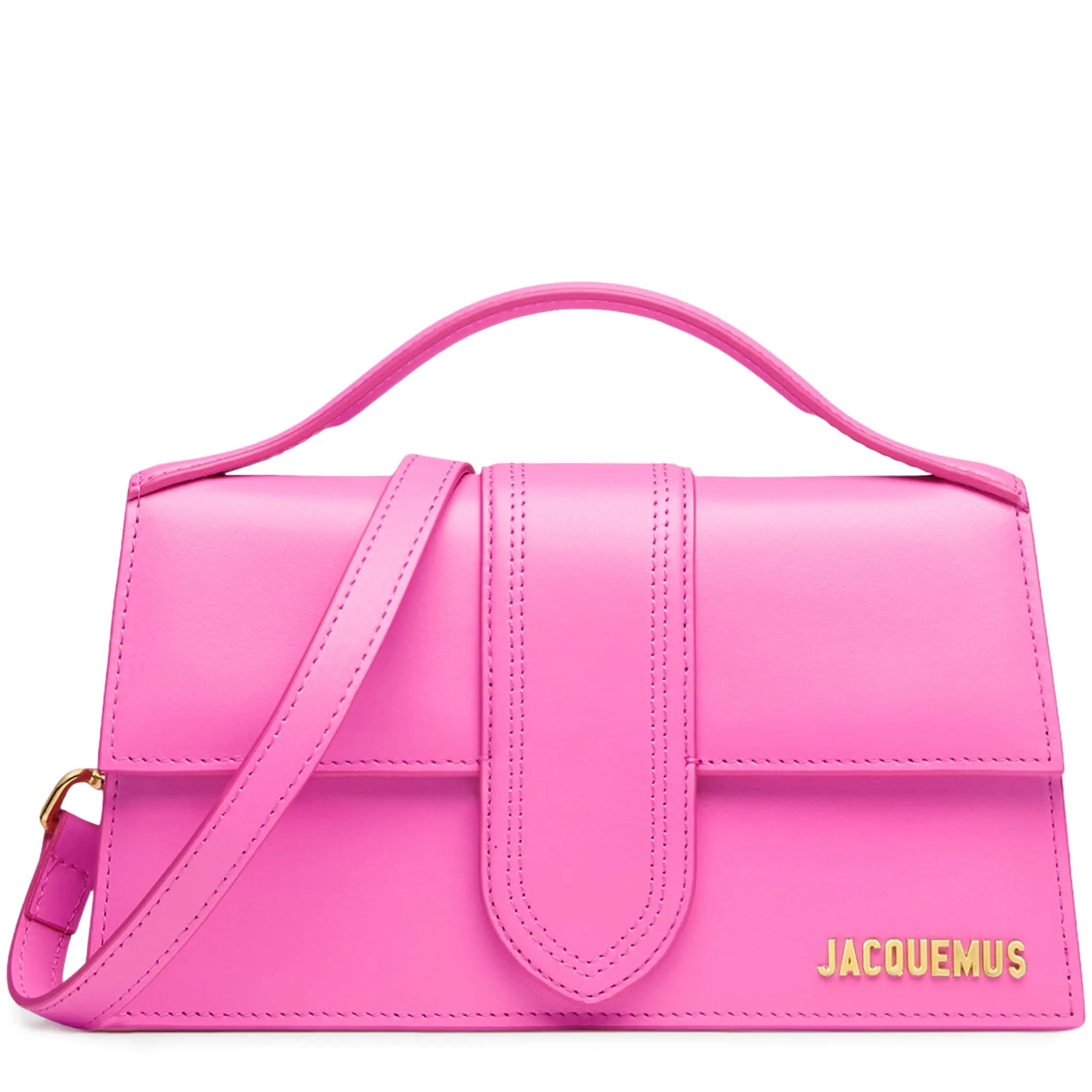 Jacquemus Large Bambino Neon Pink Crossbody Bag | 213BA07 Jacquemus Large Bambino Neon Pink Crossbody Bag | 213BA07