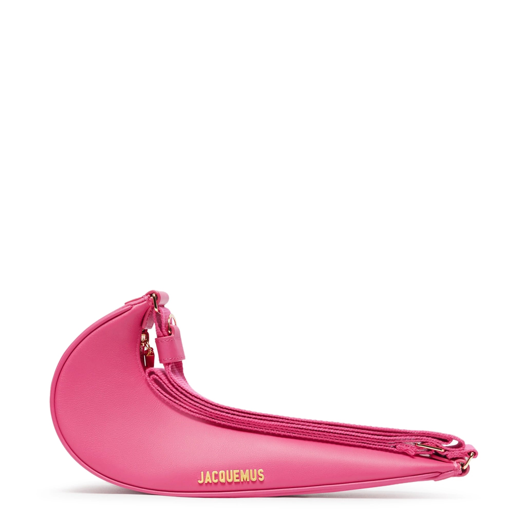 Front view of Jacquemus x Nike Le Sac Swoosh Small Dark Pink Bag 245BA406-3187-450