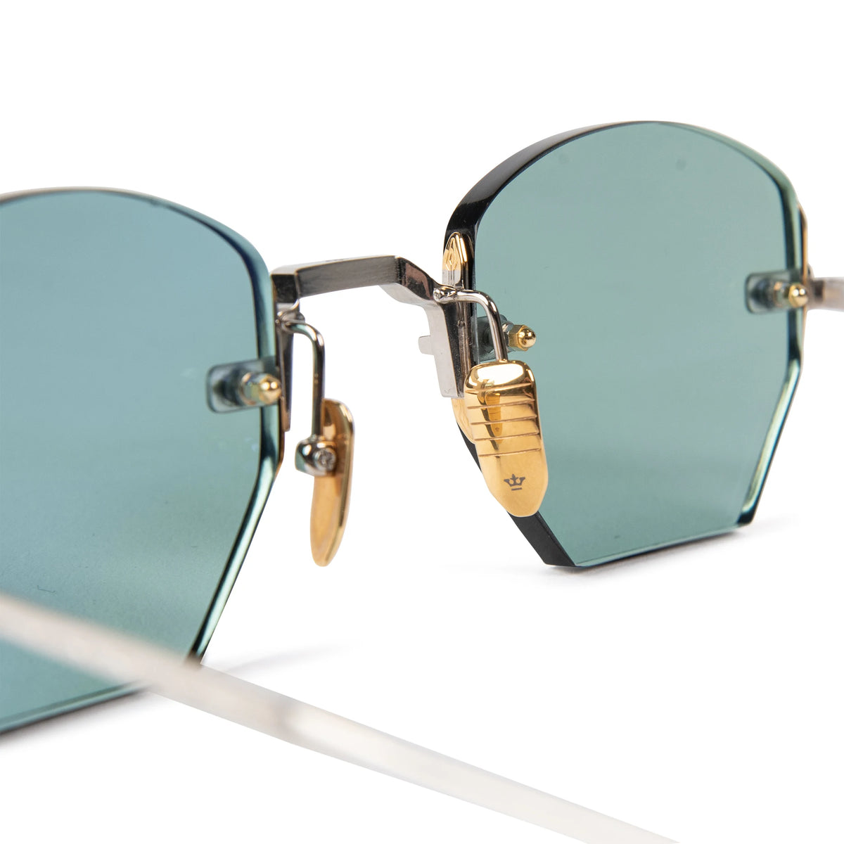 Jacques Marie Mage Oatman Silver Gold Green Sunglasses |