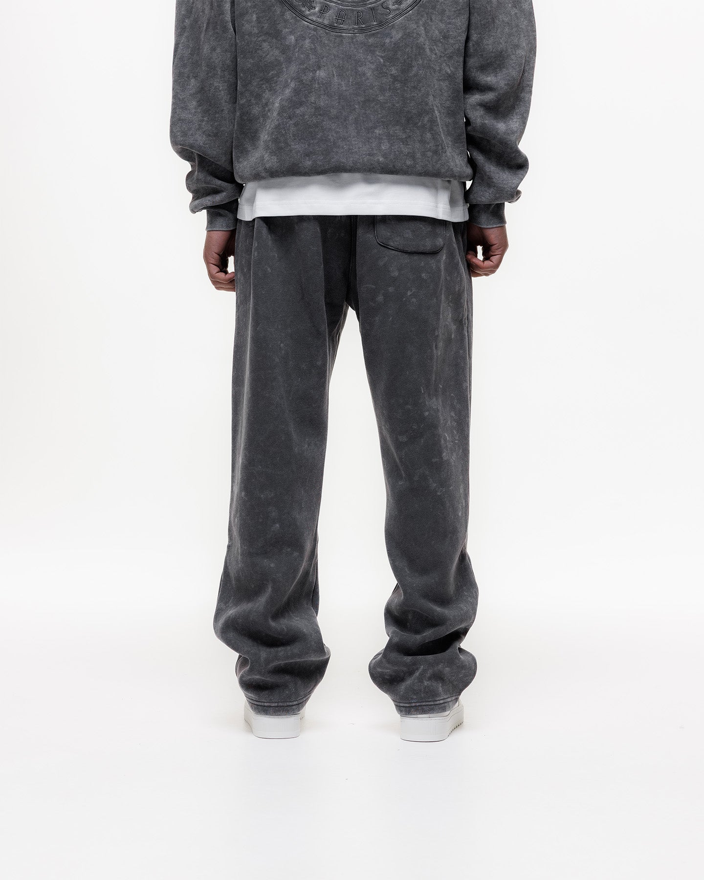 MAGIRI Embroidered Acid Washed Grey Sweatpants