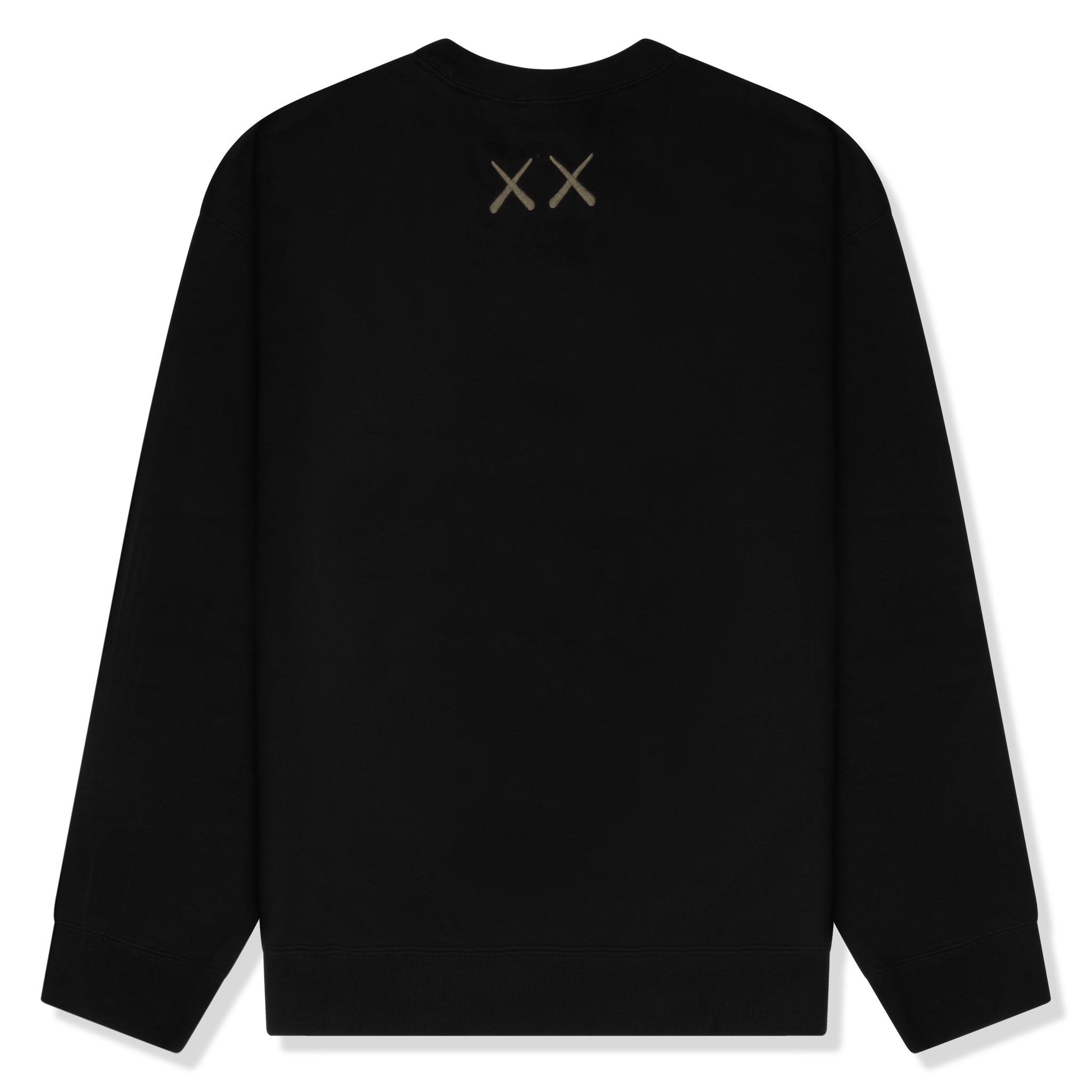 Back view of Kaws x Uniqlo UT Graphic Black Sweatshirt 467773