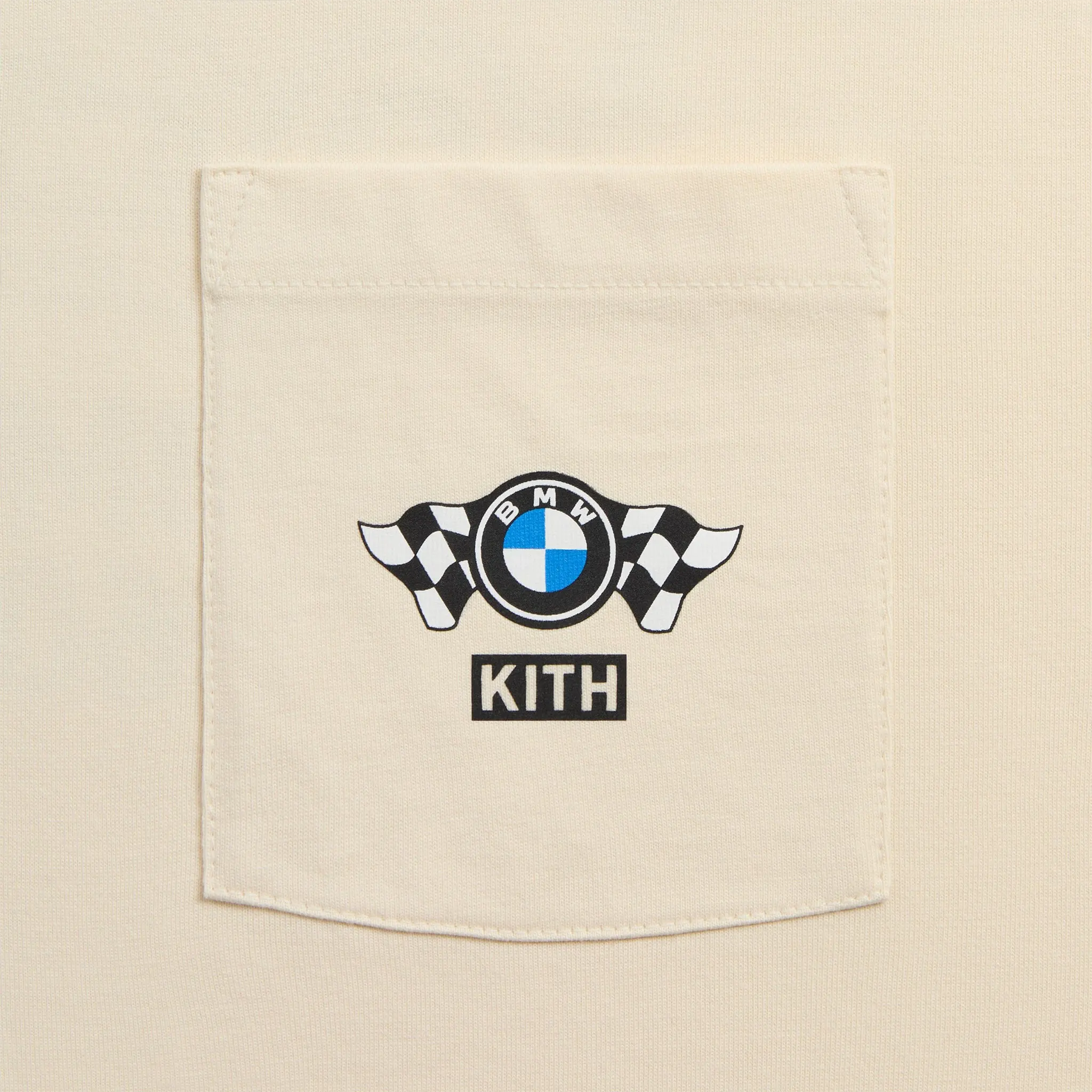 Pocket View of Kith For BMW M1 Schematic Pocket Sandrift T-Shirt KHMG030039-104