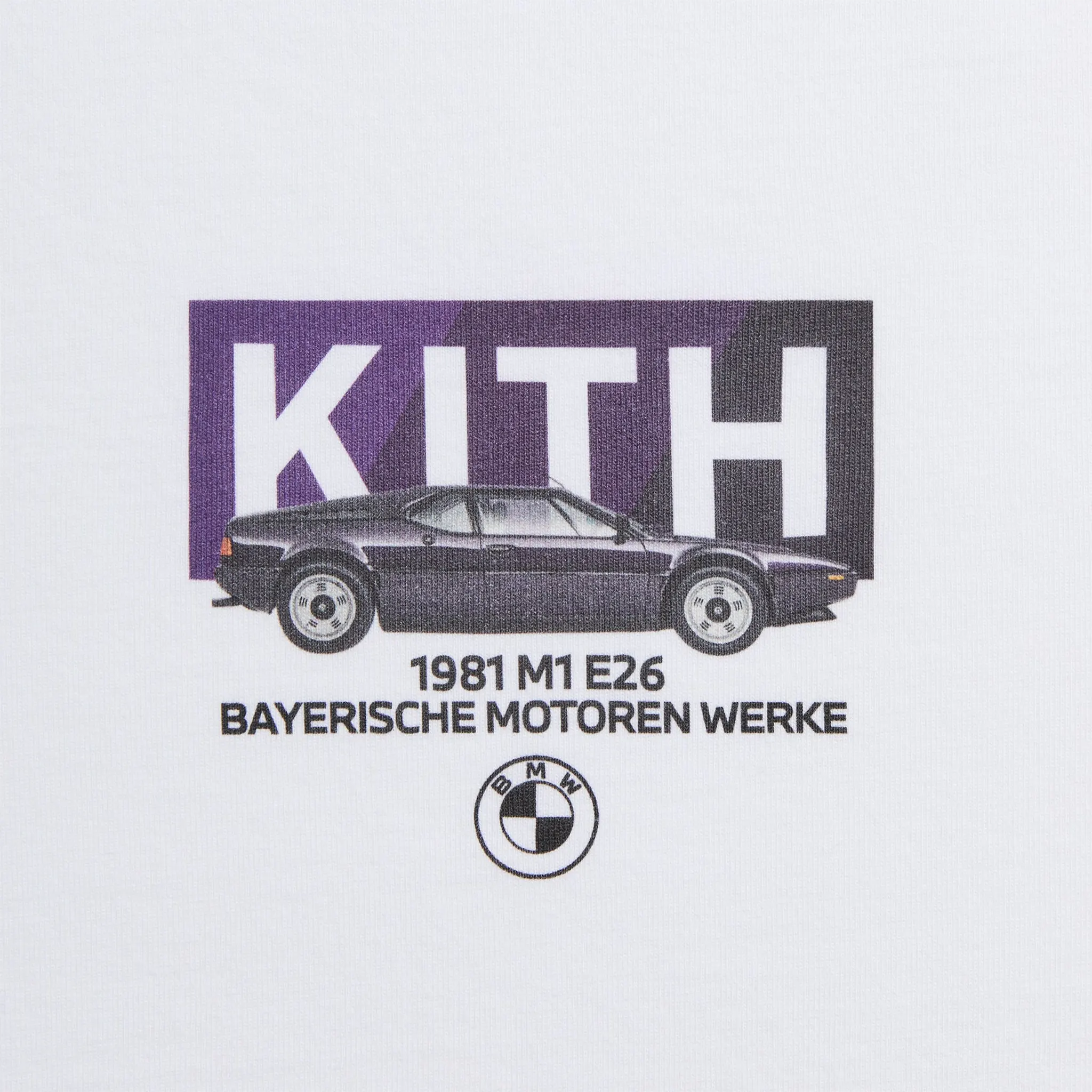Detailed View of Kith For BMW M1 White T-Shirt KHMG030030-101